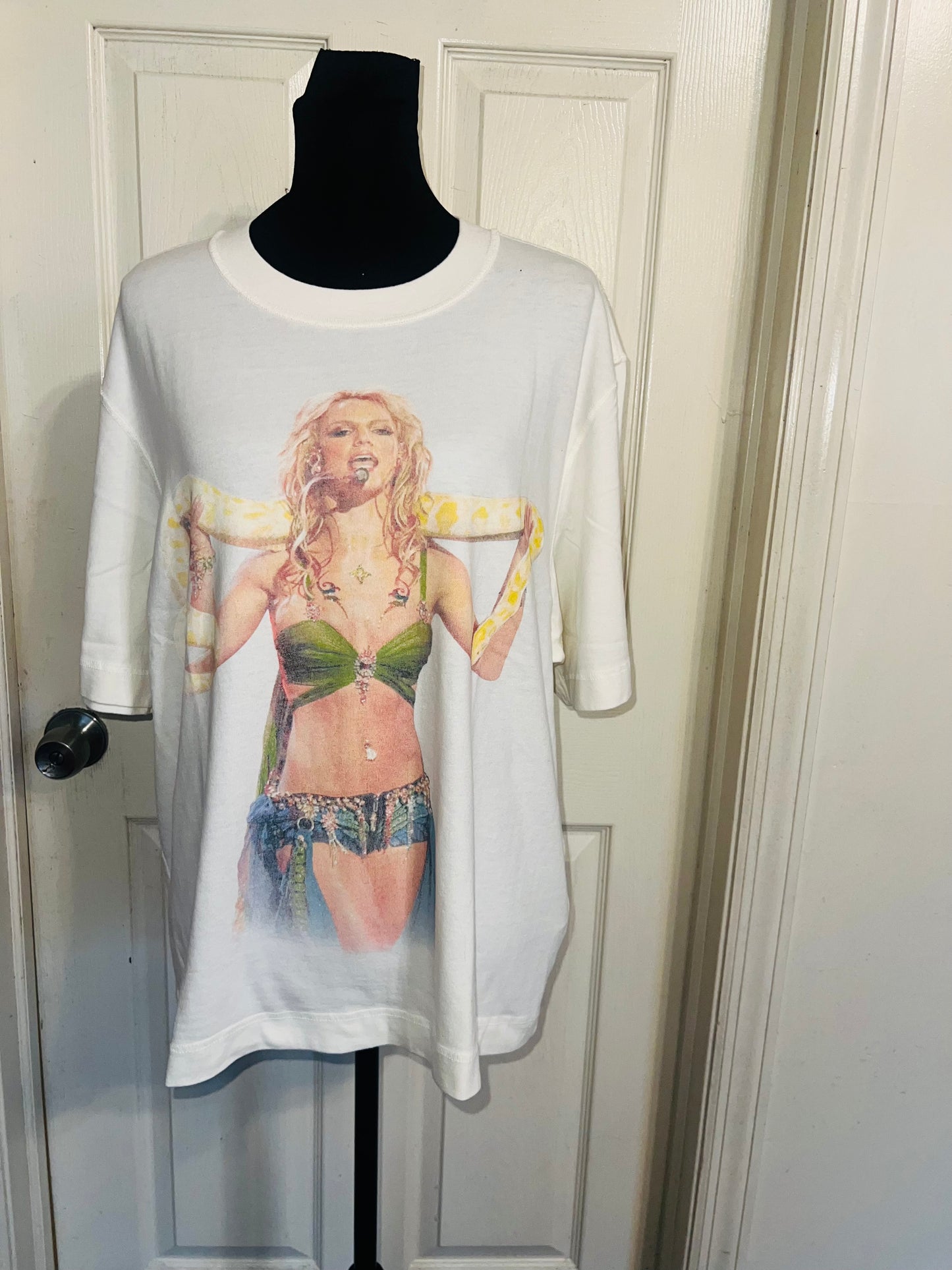 Britney Spears Oversized Distressed Tee