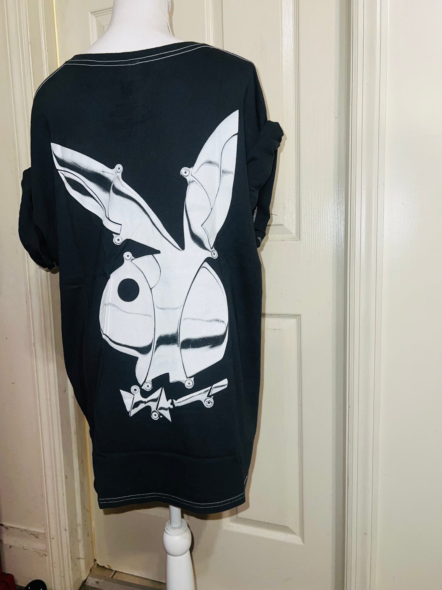 Playboy Skateboard Double Sided Distressed Tee