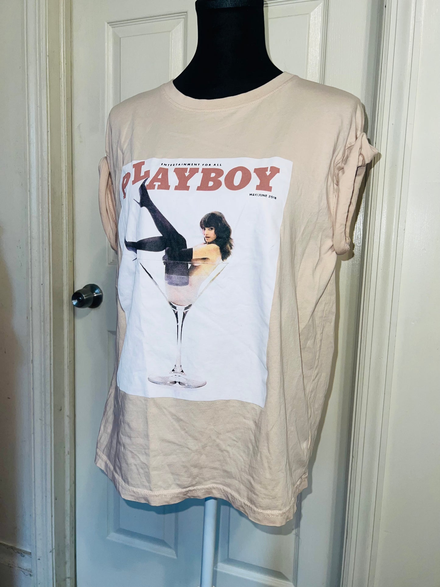 Playboy Oversized Distressed Tee