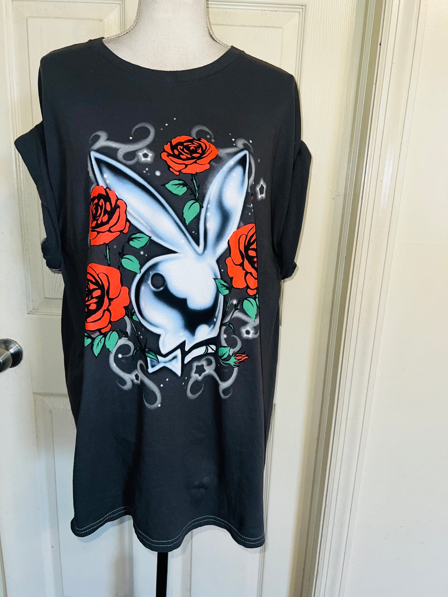 Playboy Double Sided Oversized Distressed Tee