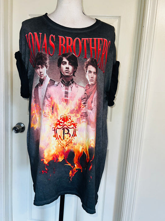 The Jonas Brothers Oversized Distressed Tee