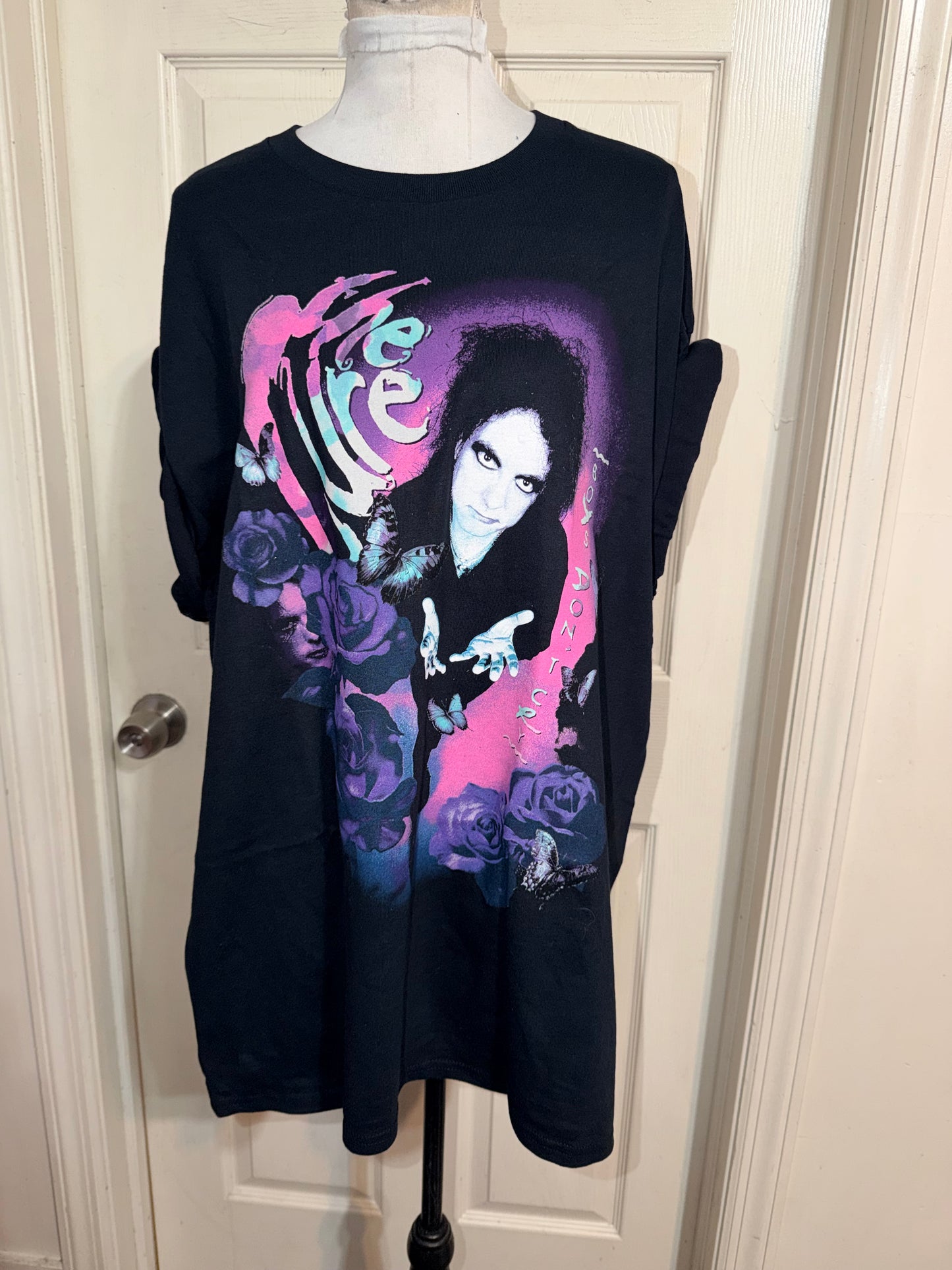 The Cure Double Sided Oversized Distressed Tee