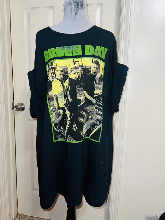 Green Day Oversized Distressed Tee