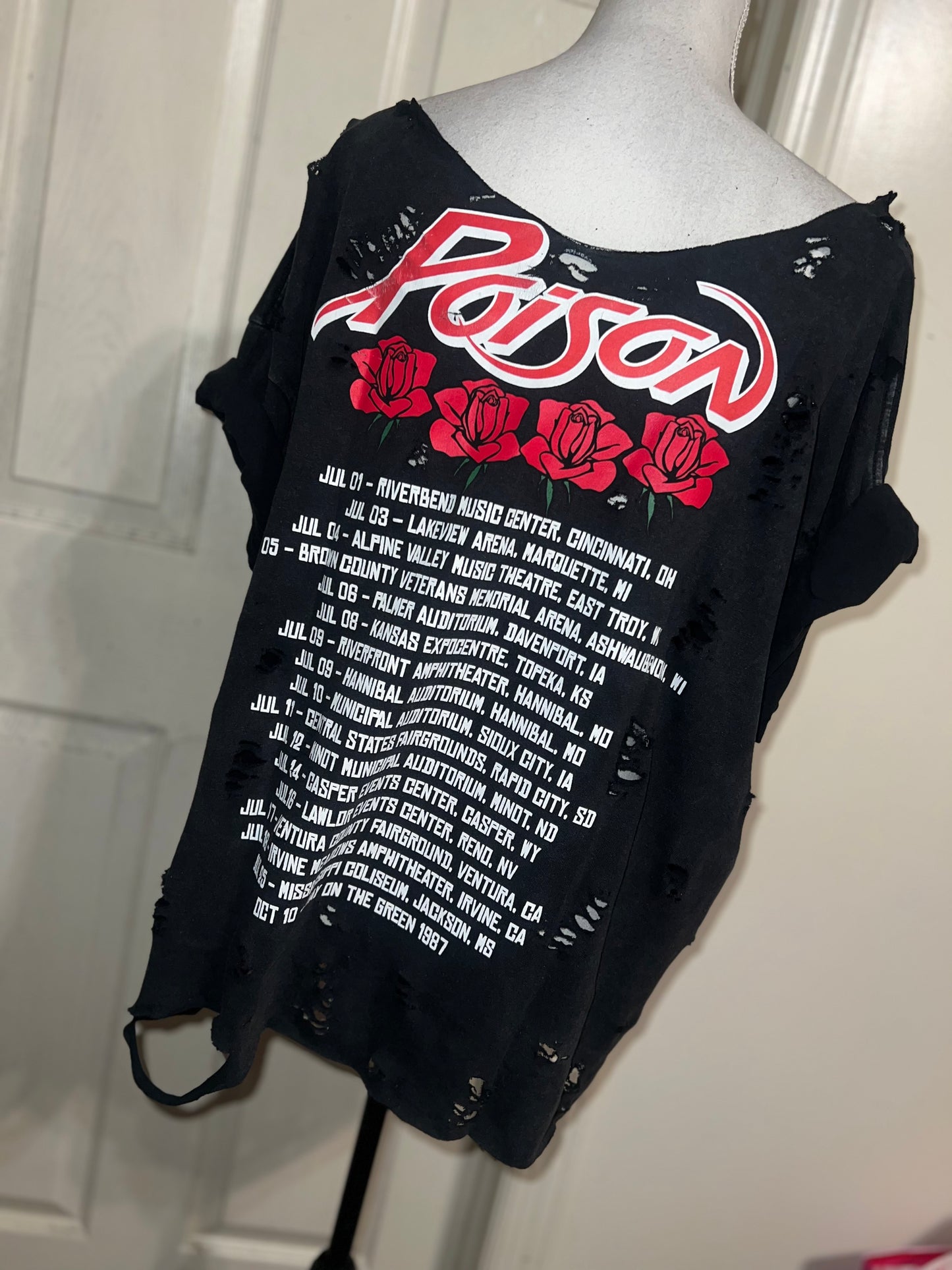 Poison Double Sided Oversized Distressed Tee