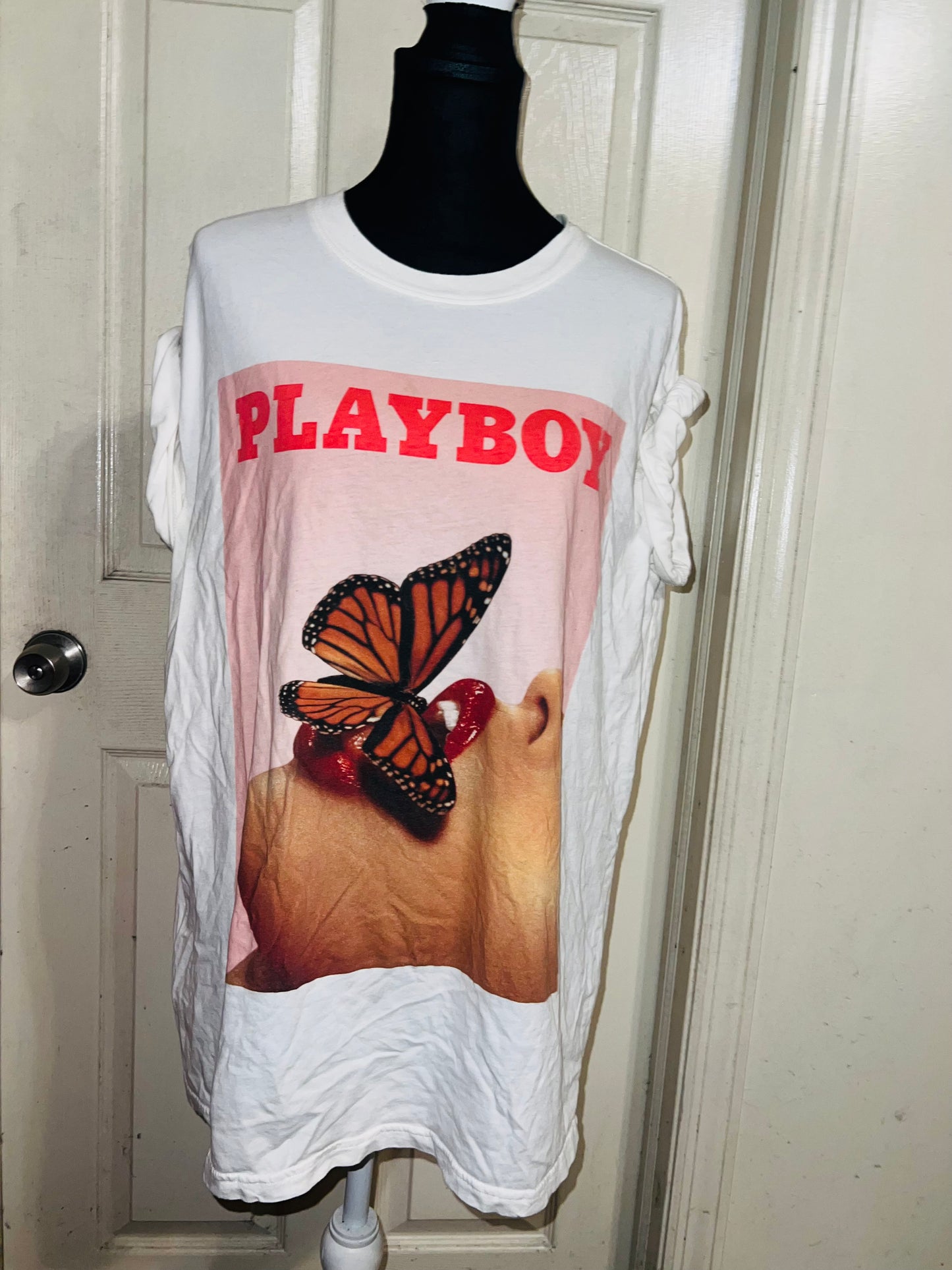 Playboy Oversized Distressed Tee