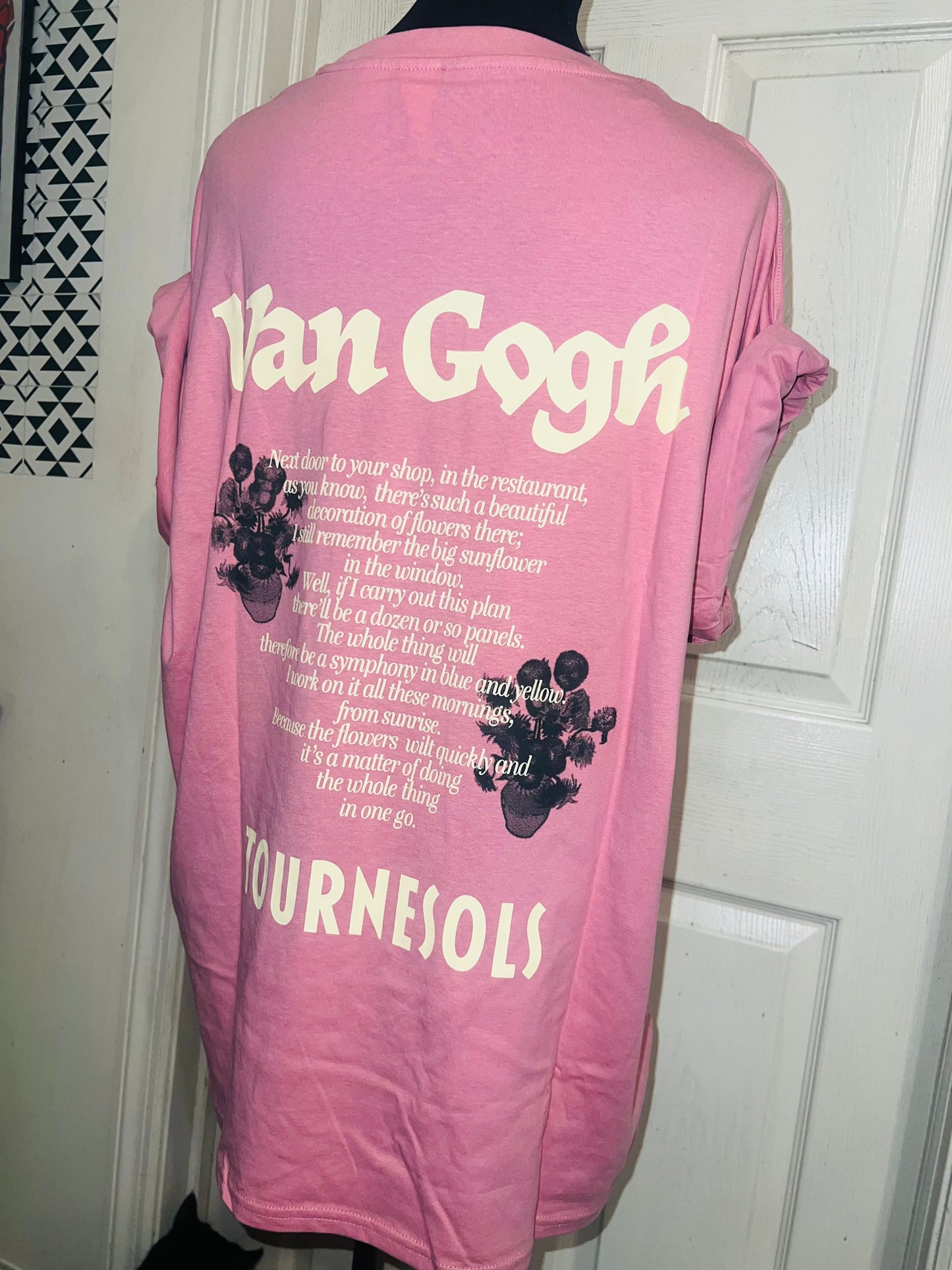 Vincent Van Gogh Double Sided Oversized Distressed Tee