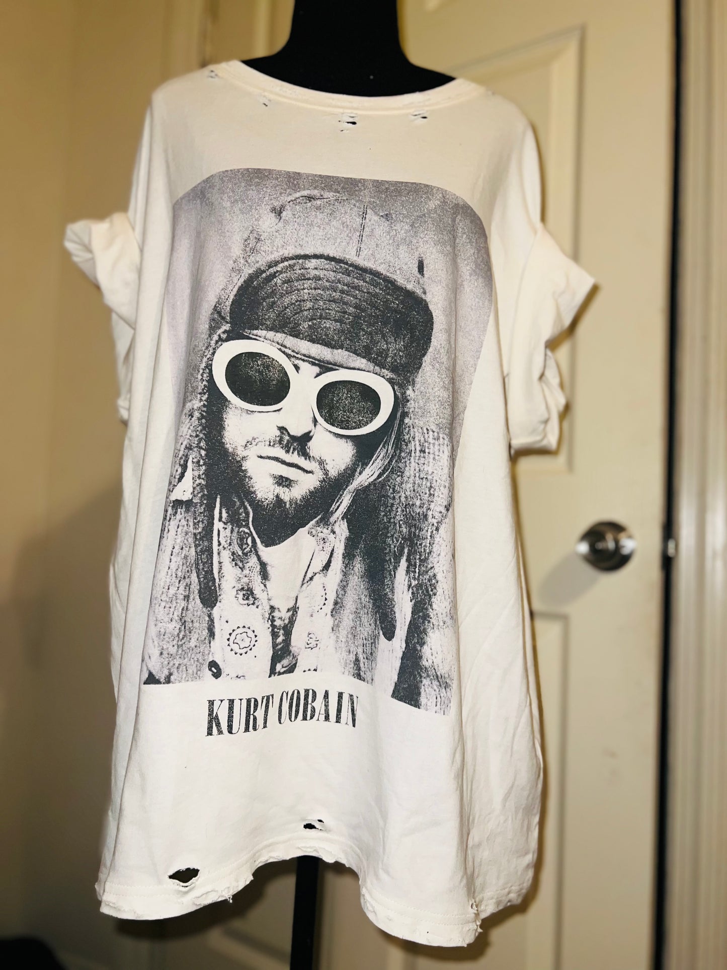 Kurt Cobain Oversized Distressed Tee