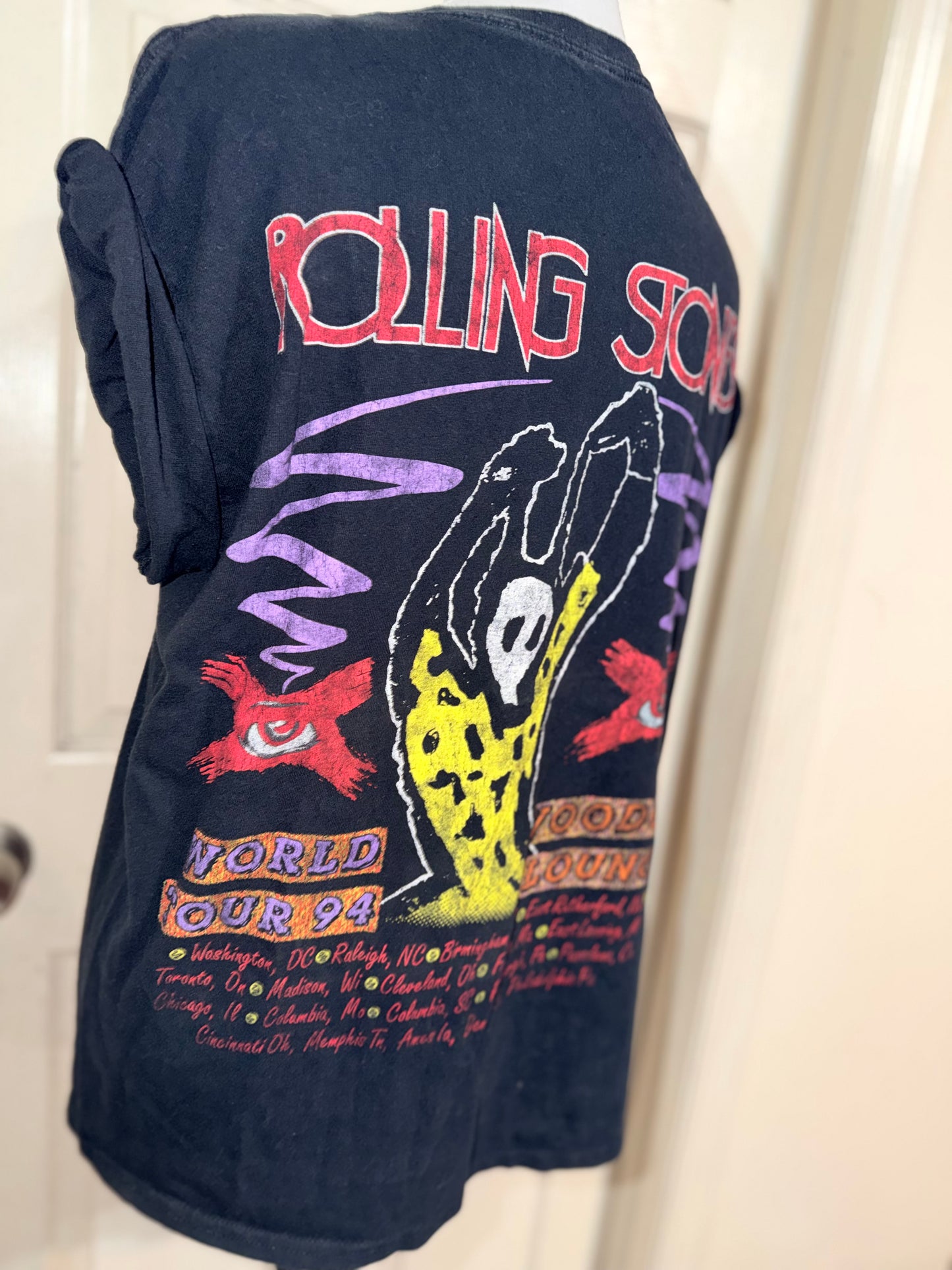 The Rolling Stones Double Sided Voodoo Oversized Distressed Tee