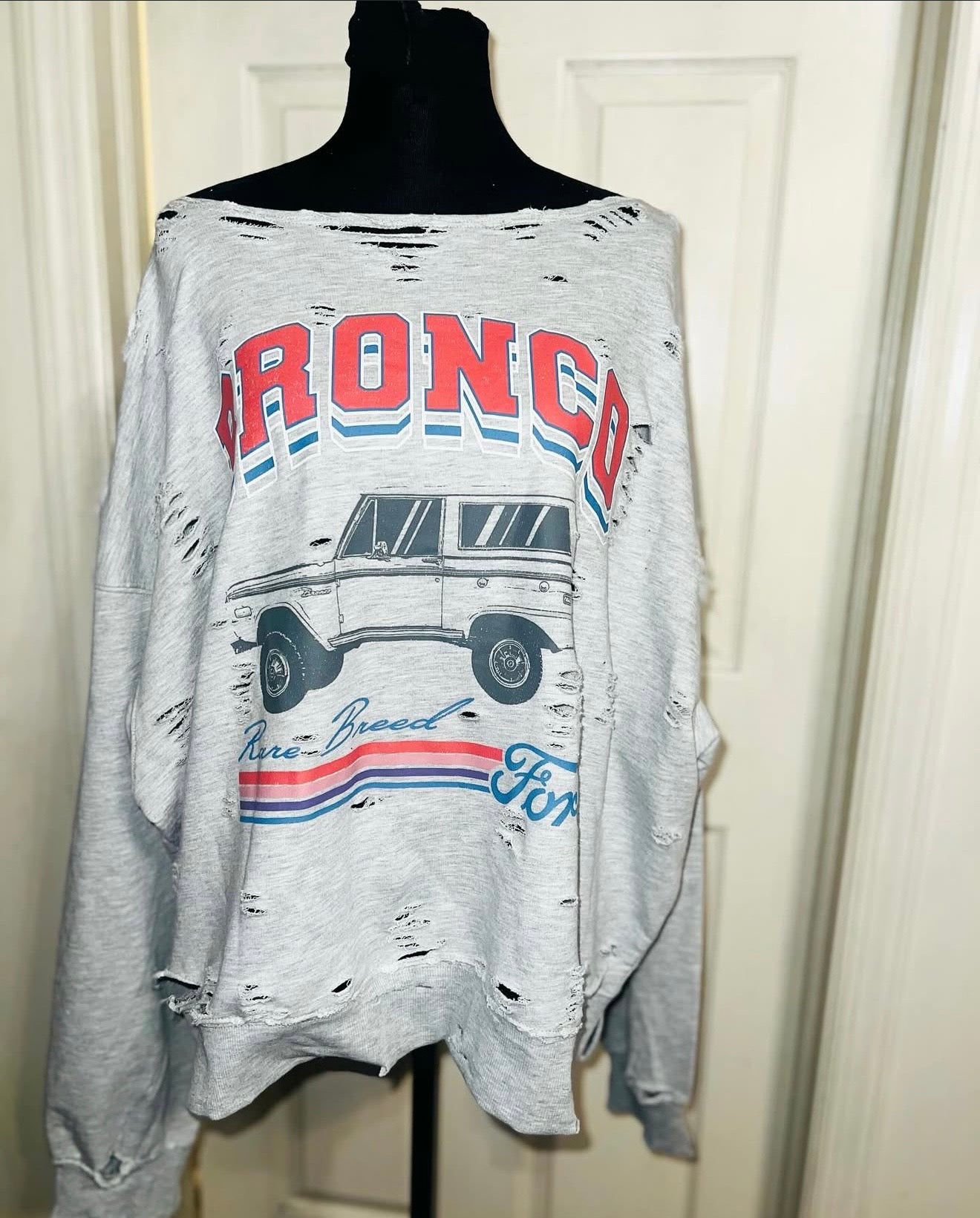 Ford Bronco Oversized Distressed Sweatshirt