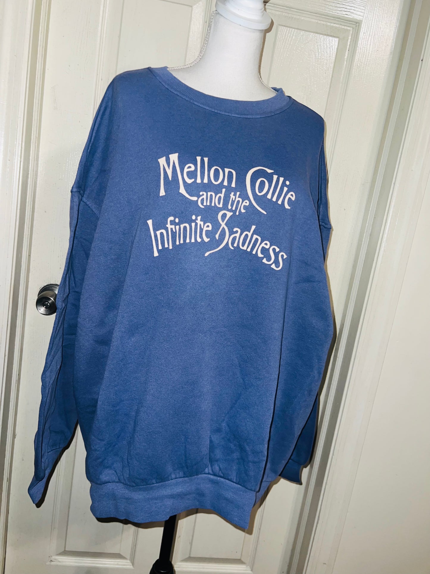 The Smashing Pumpkins Double Sided Oversized Distressed Sweatshirt