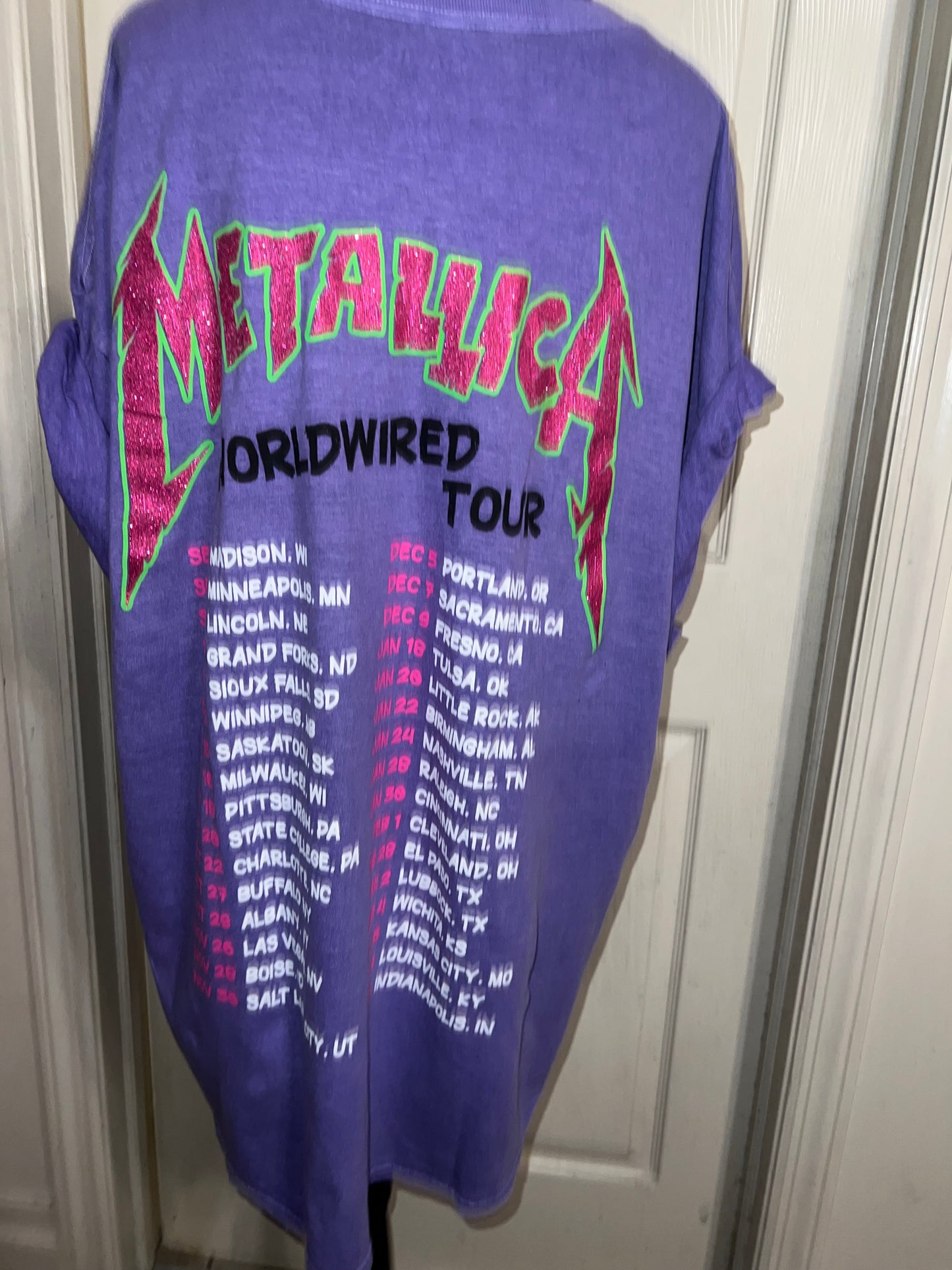 Metallica Oversized Double Sided Distressed Tee