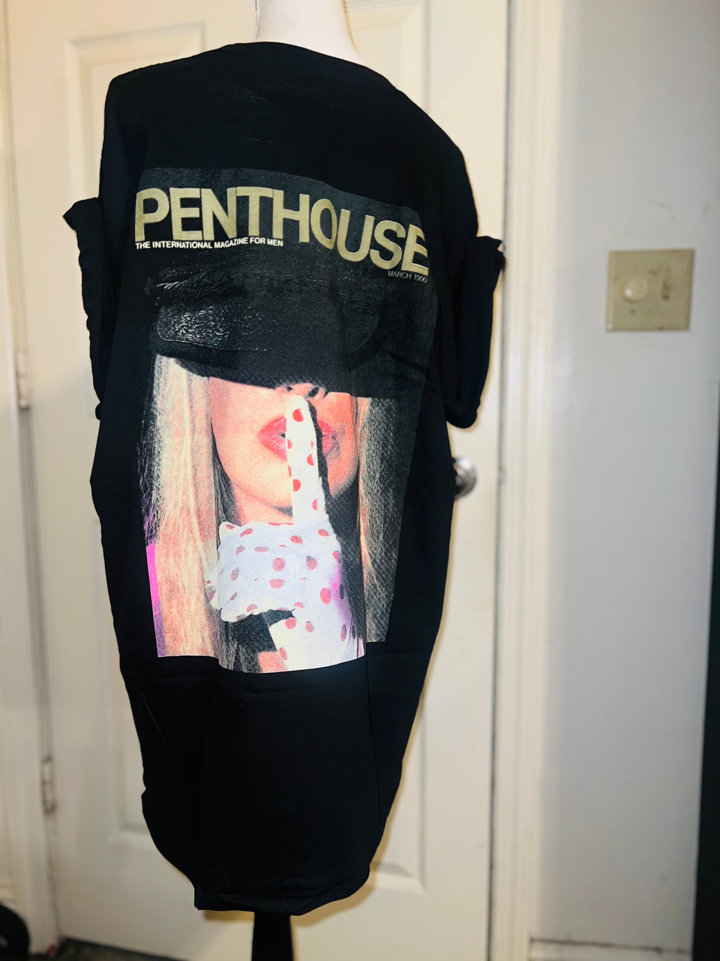 Penthouse Double Sided Oversized Distressed Tee