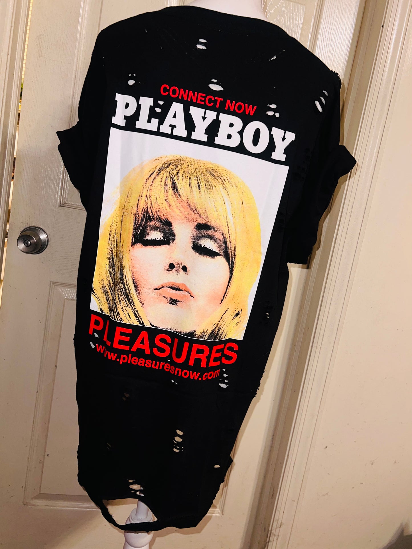 Playboy Oversized Distressed Tee