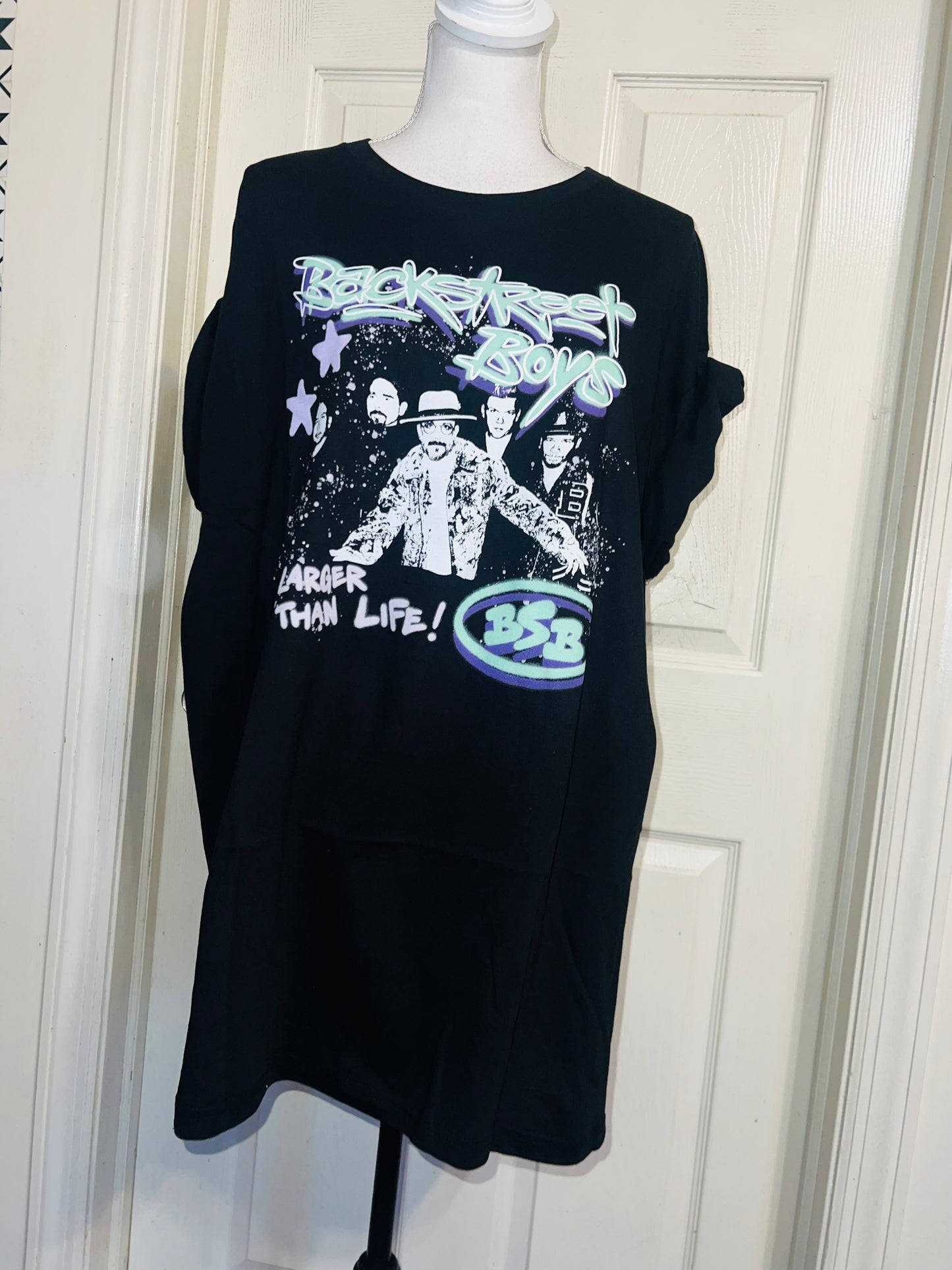 Backstreet Boys Oversized Distressed Tee
