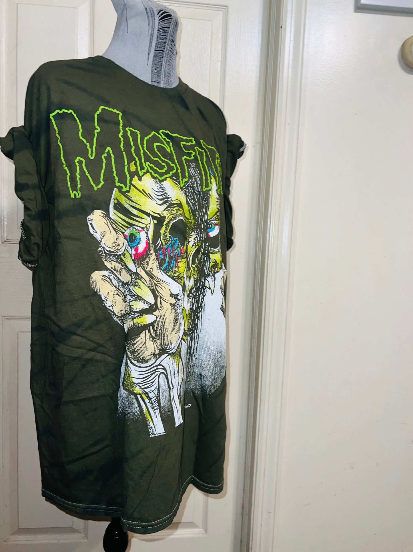 The Misfits Tie Dye Oversized Distressed Tee