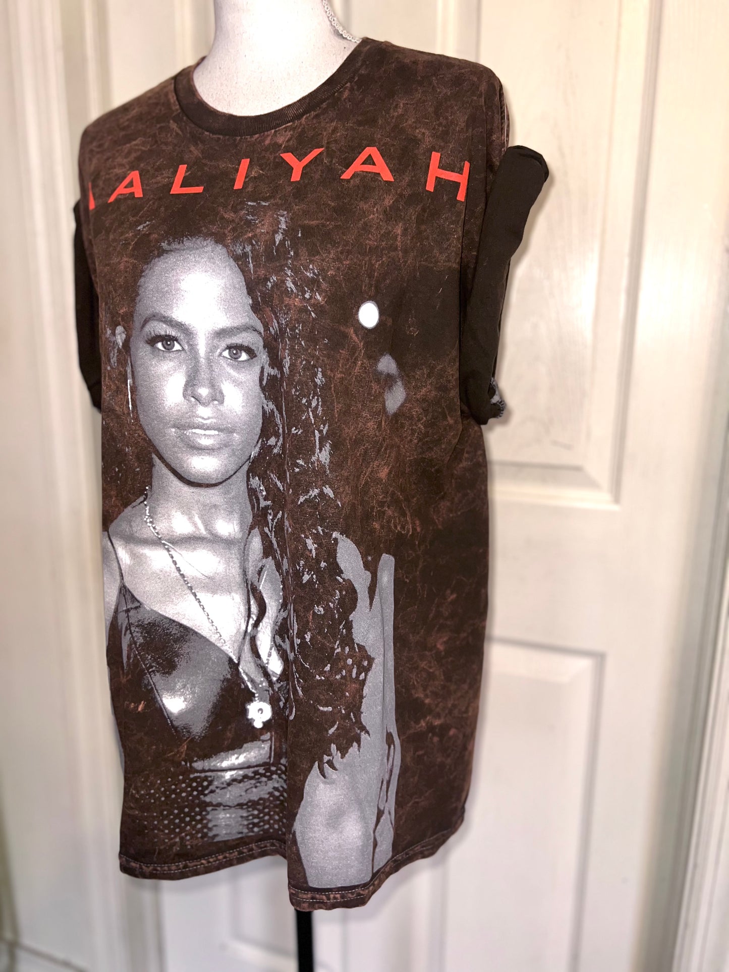 Aaliyah Oversized Distressed Tee