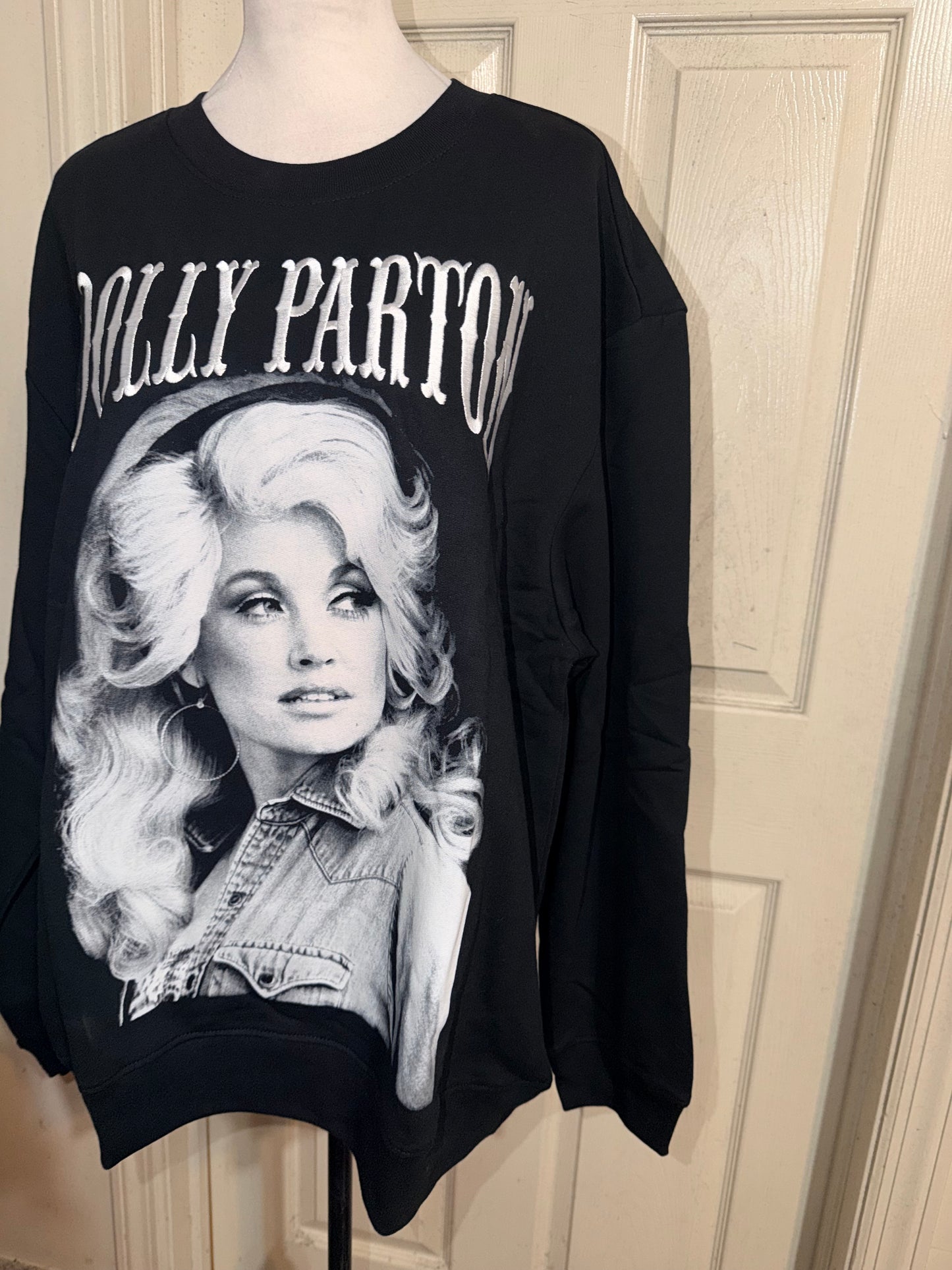 Dolly Parton Oversized Distressed Sweatshirt
