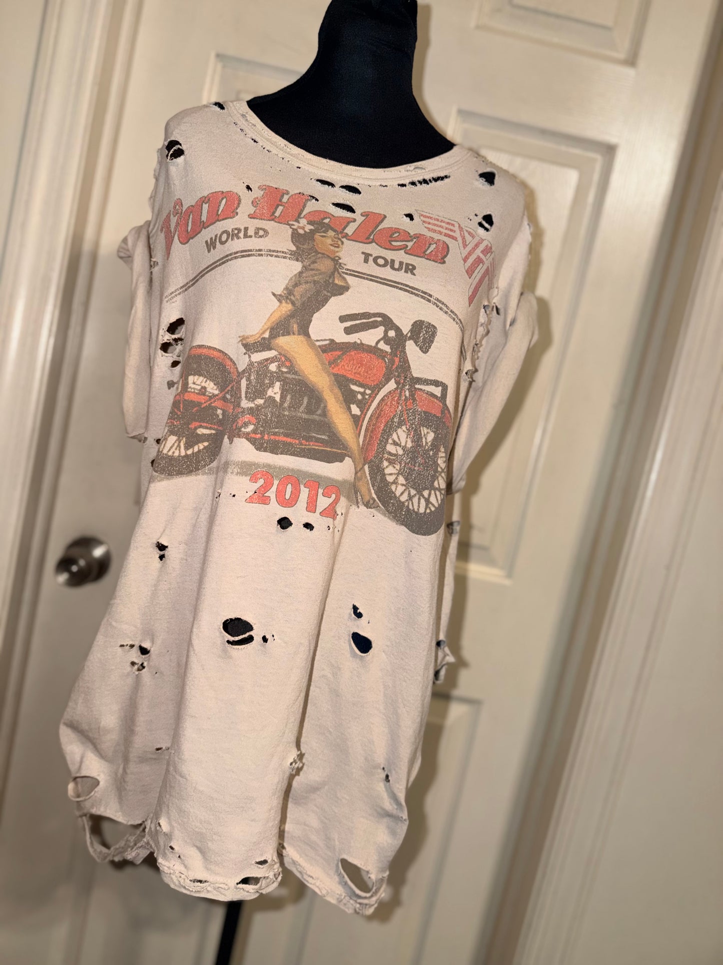 Van Halen Double Sided Oversized Distressed Tee