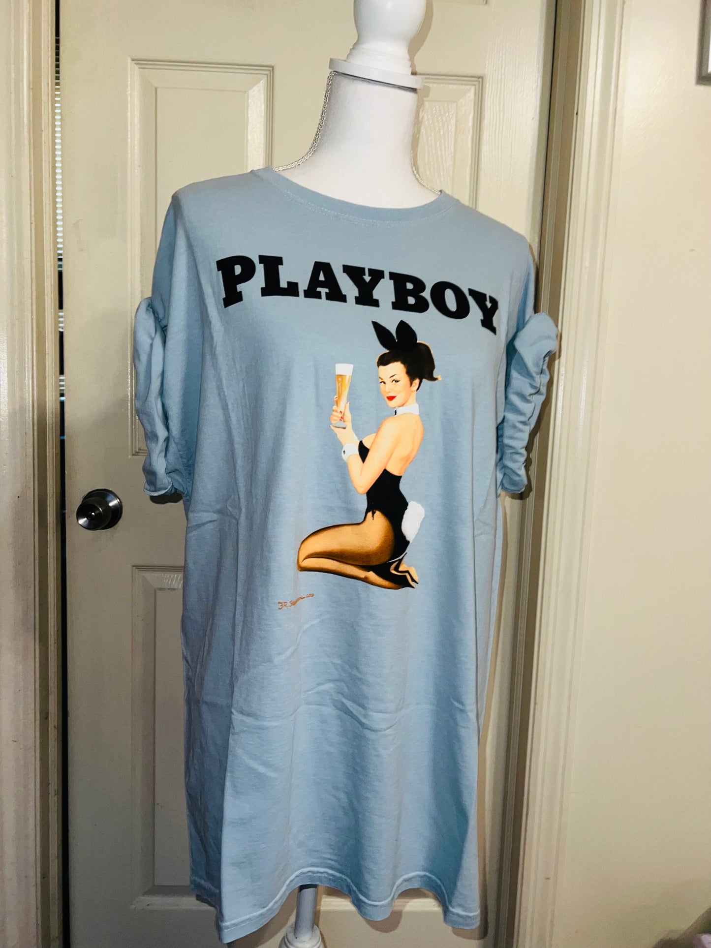 Playboy Oversized Distressed Tee