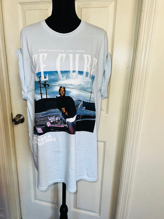Ice Cube Double Sided Oversized Distressed Tee