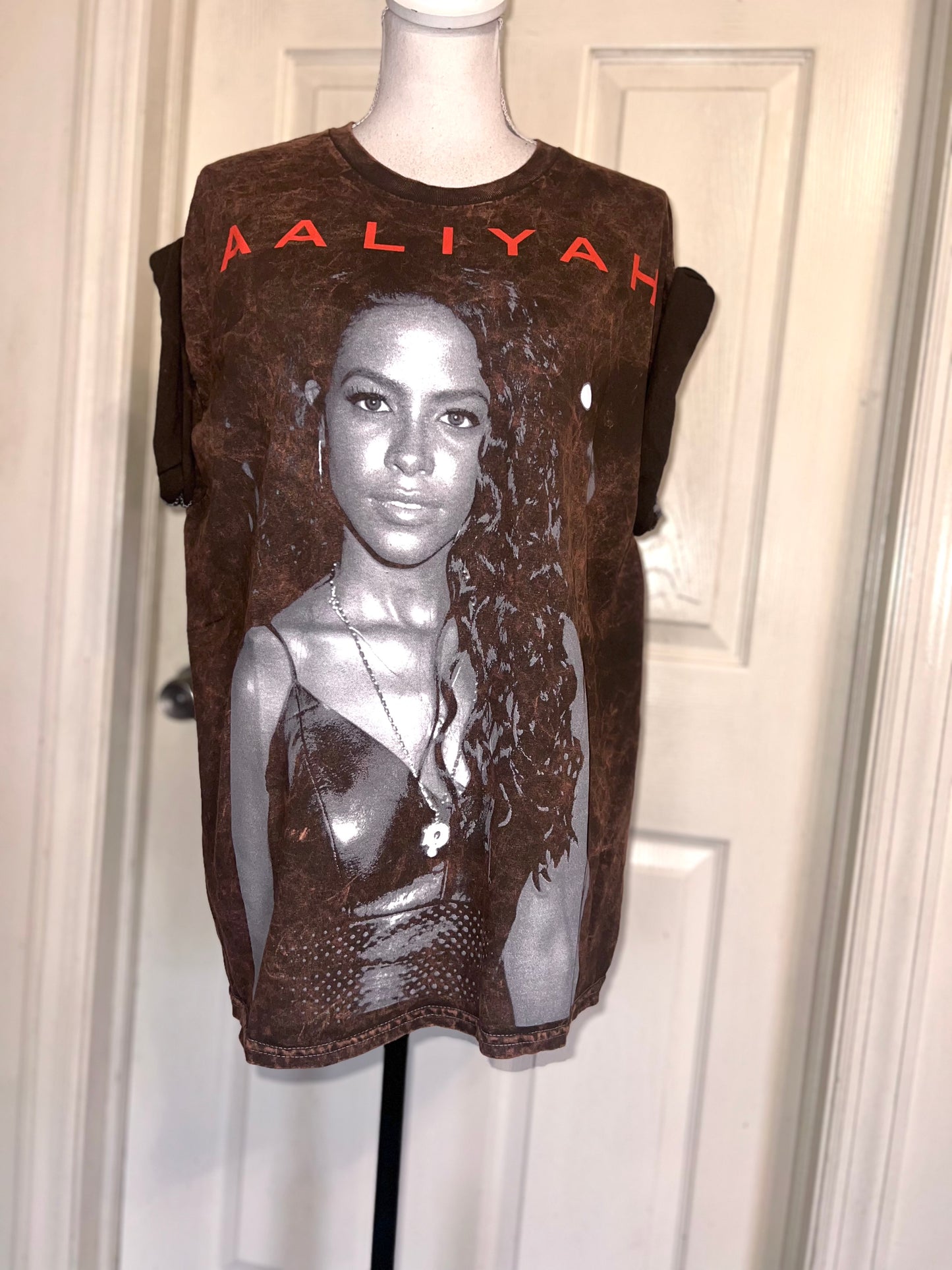 Aaliyah Oversized Distressed Tee