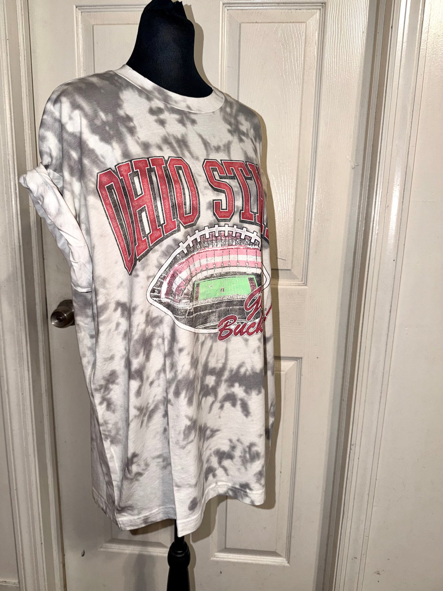Ohio State Oversized Distressed Tee