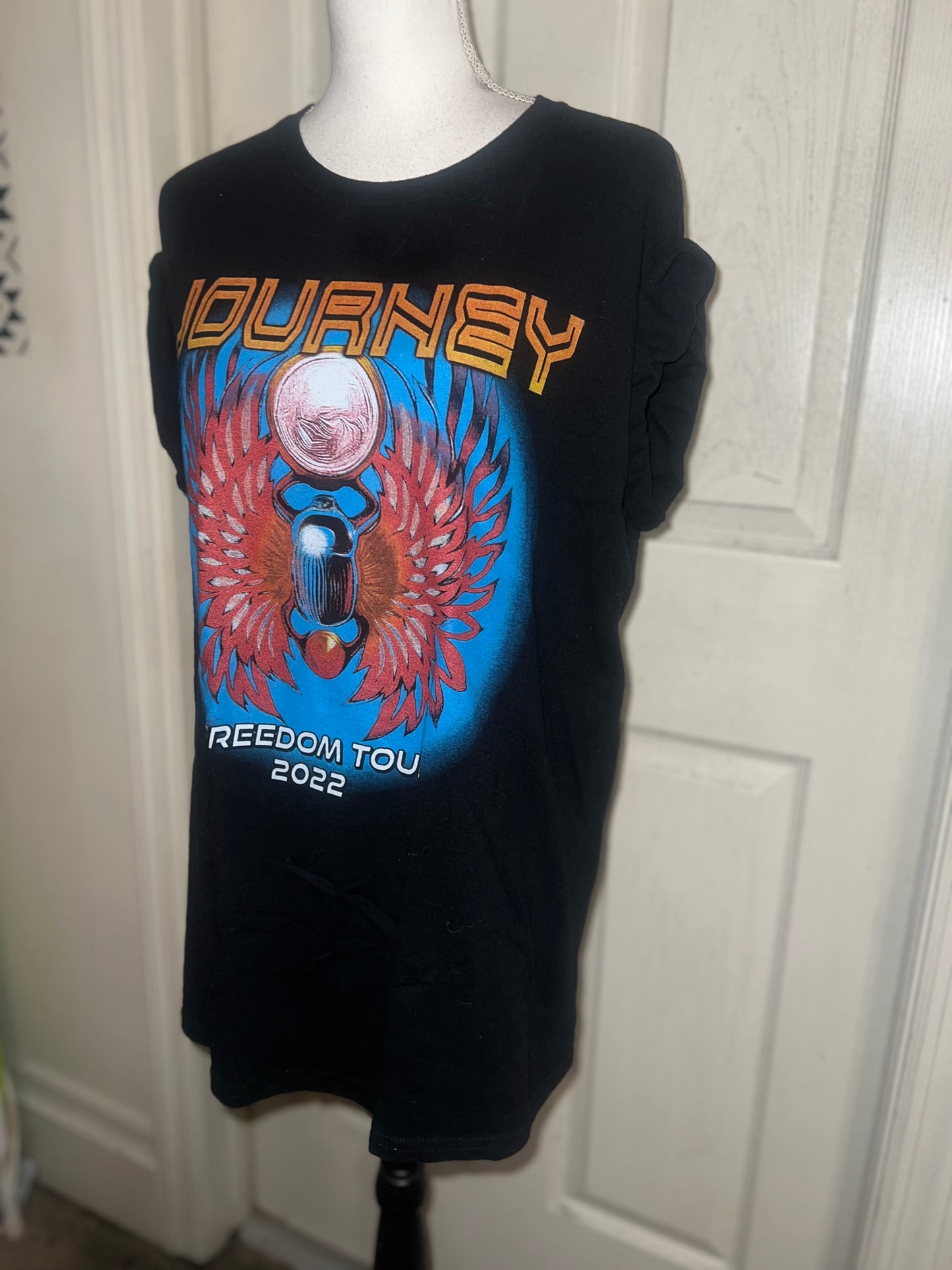 Journey (ft. Toto & Billy Idol) Oversized Distressed Tee