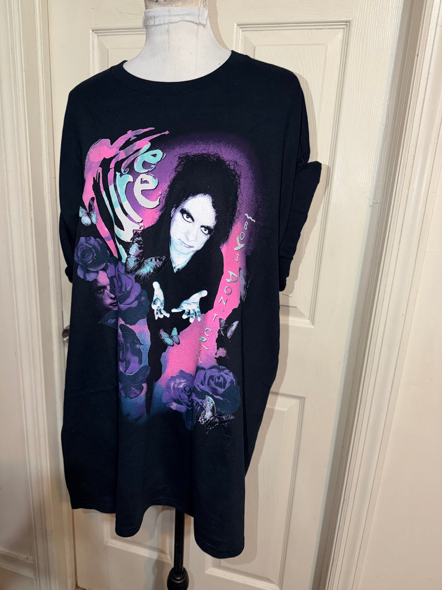 The Cure Double Sided Oversized Distressed Tee
