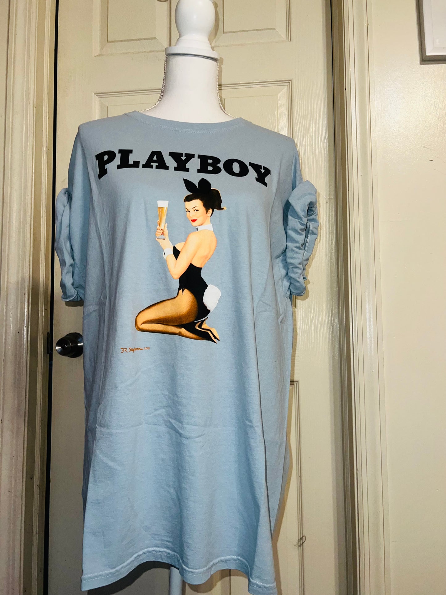 Playboy Oversized Distressed Tee