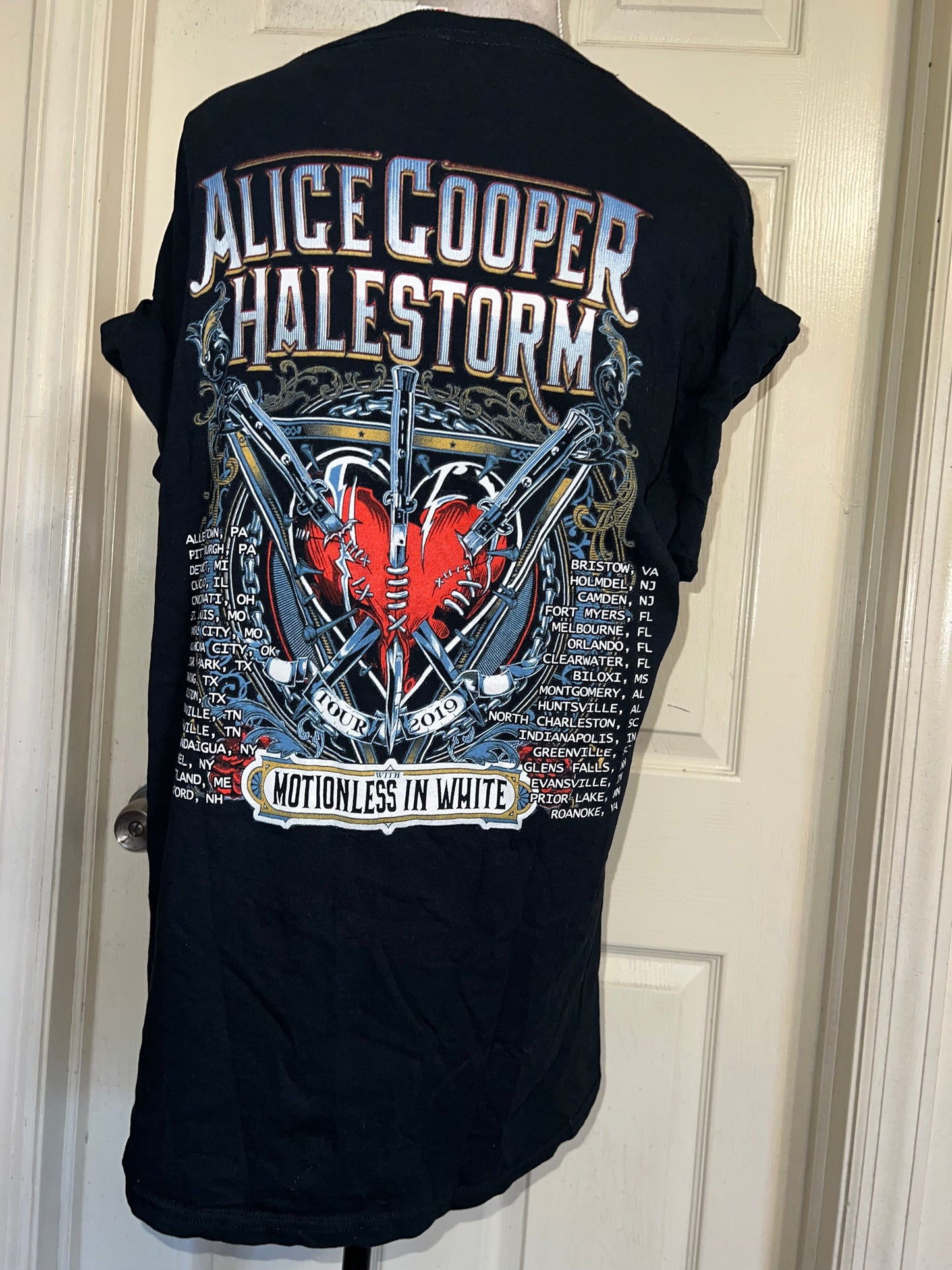 Alice Cooper Double Sided Oversized Distressed Tee