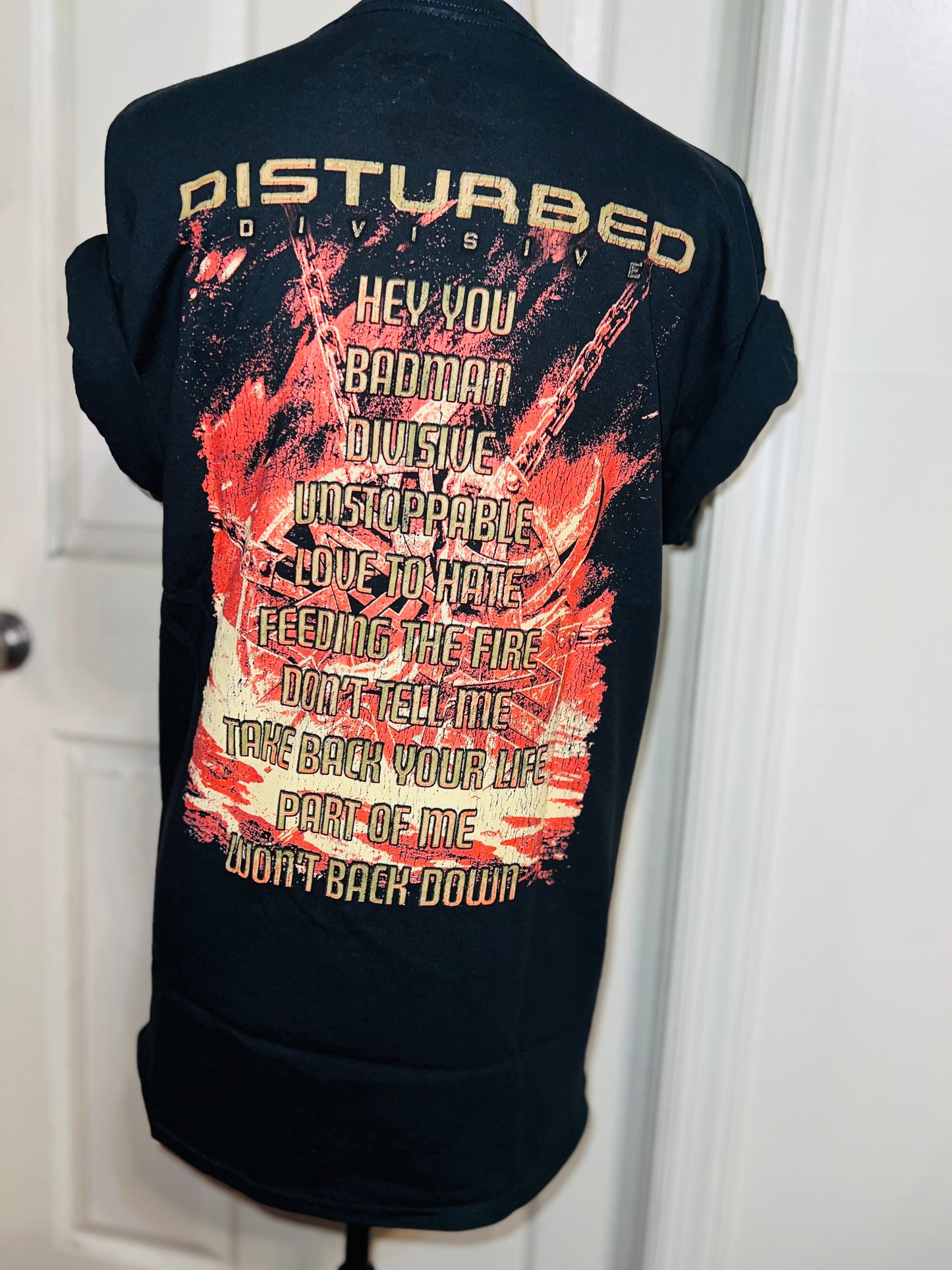 Disturbed Double Sided Oversized Distressed T-Shirt