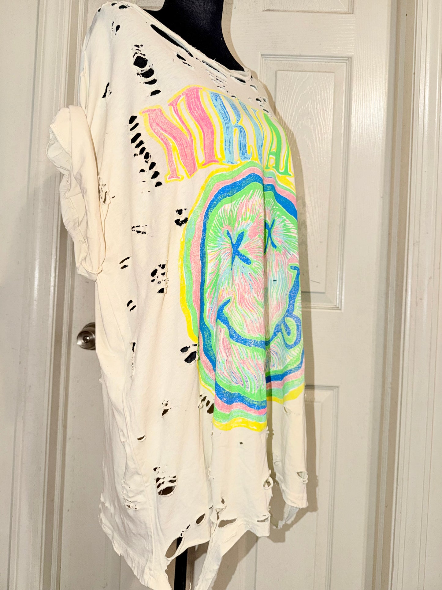 Nirvana Oversized Distressed Tee