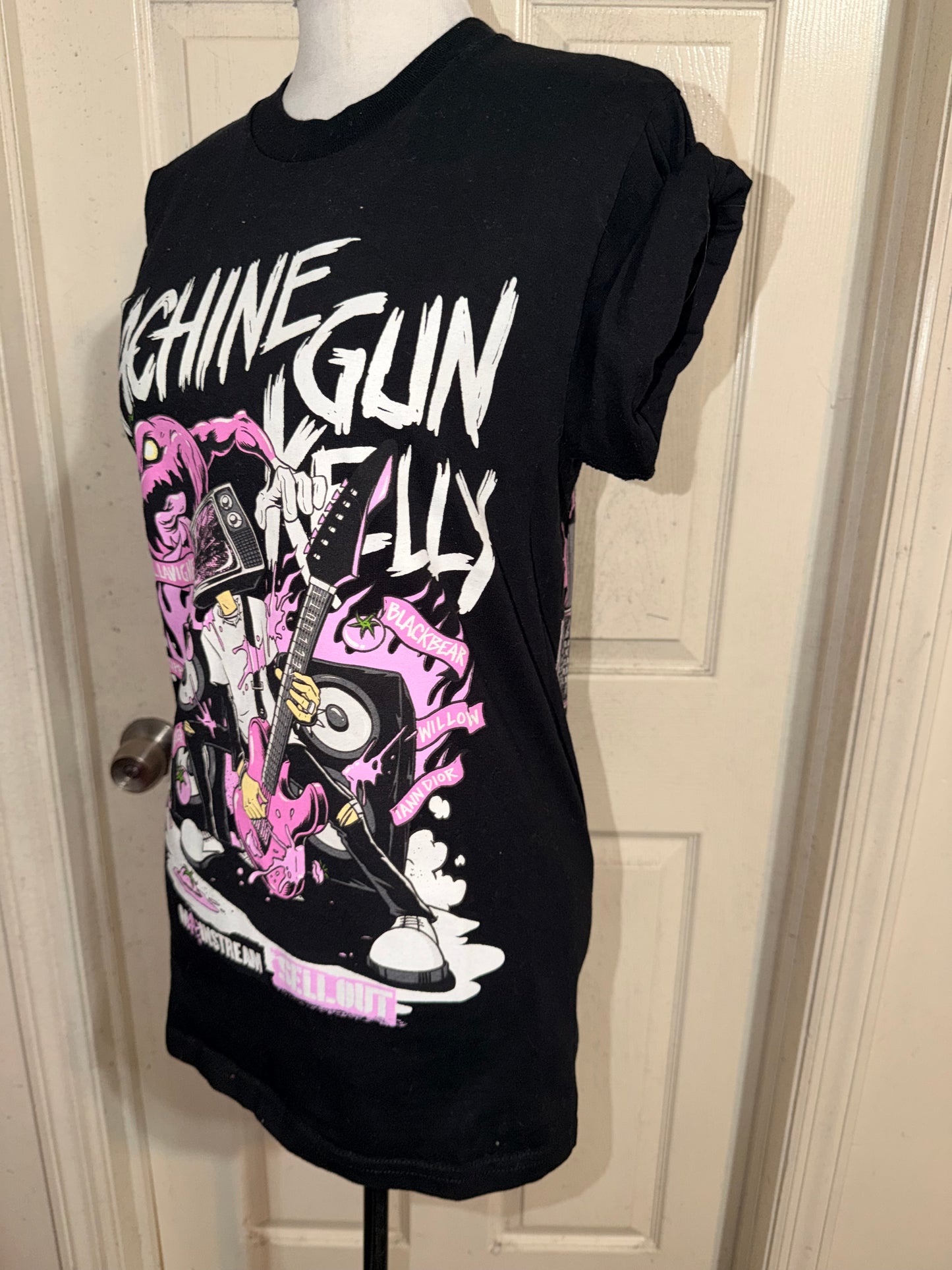 Machine Gun Kelly ft. Avril Lavigne Double Sided Oversized Distressed Tee