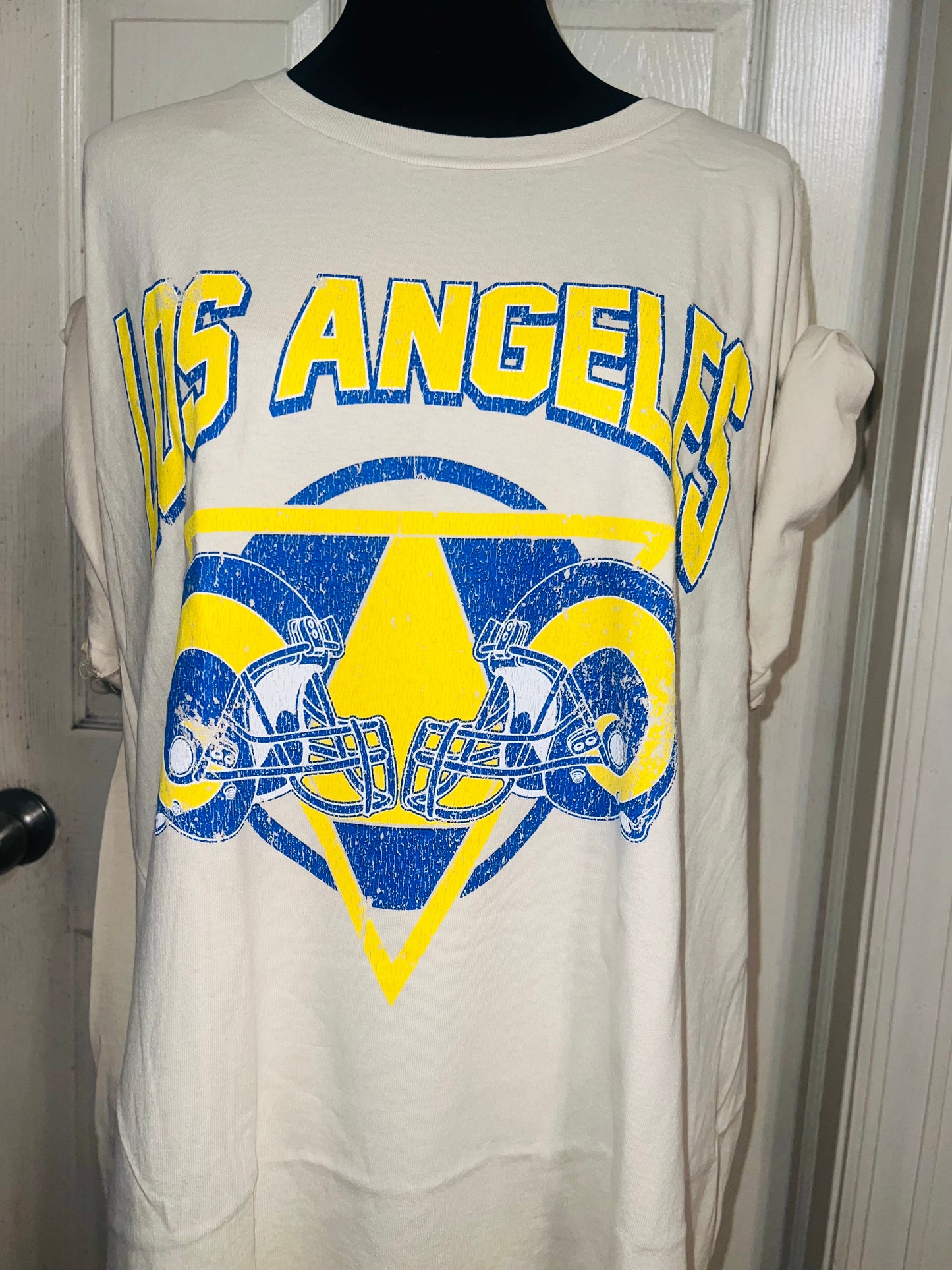 Los Angeles Chargers Oversized Distressed Tee