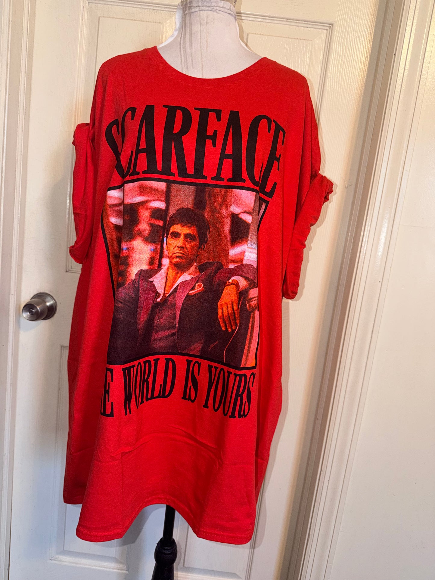 Scarface Oversized Distressed Tee
