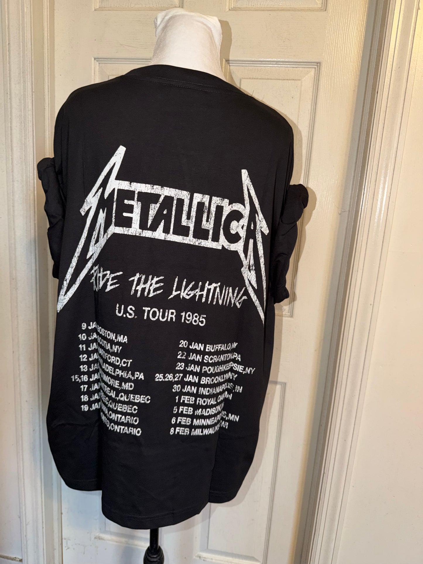 Metallica Double Sided Oversized Distressed Tee