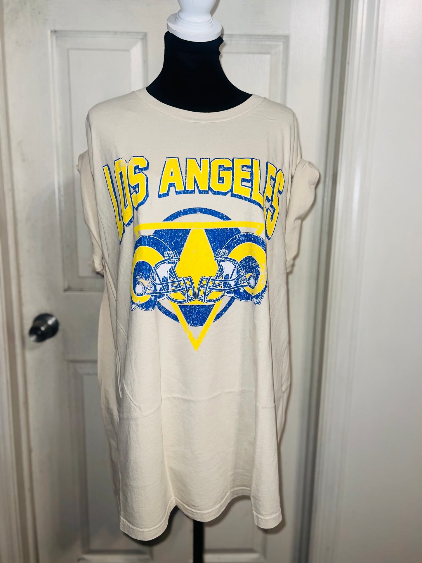 Los Angeles Chargers Oversized Distressed Tee