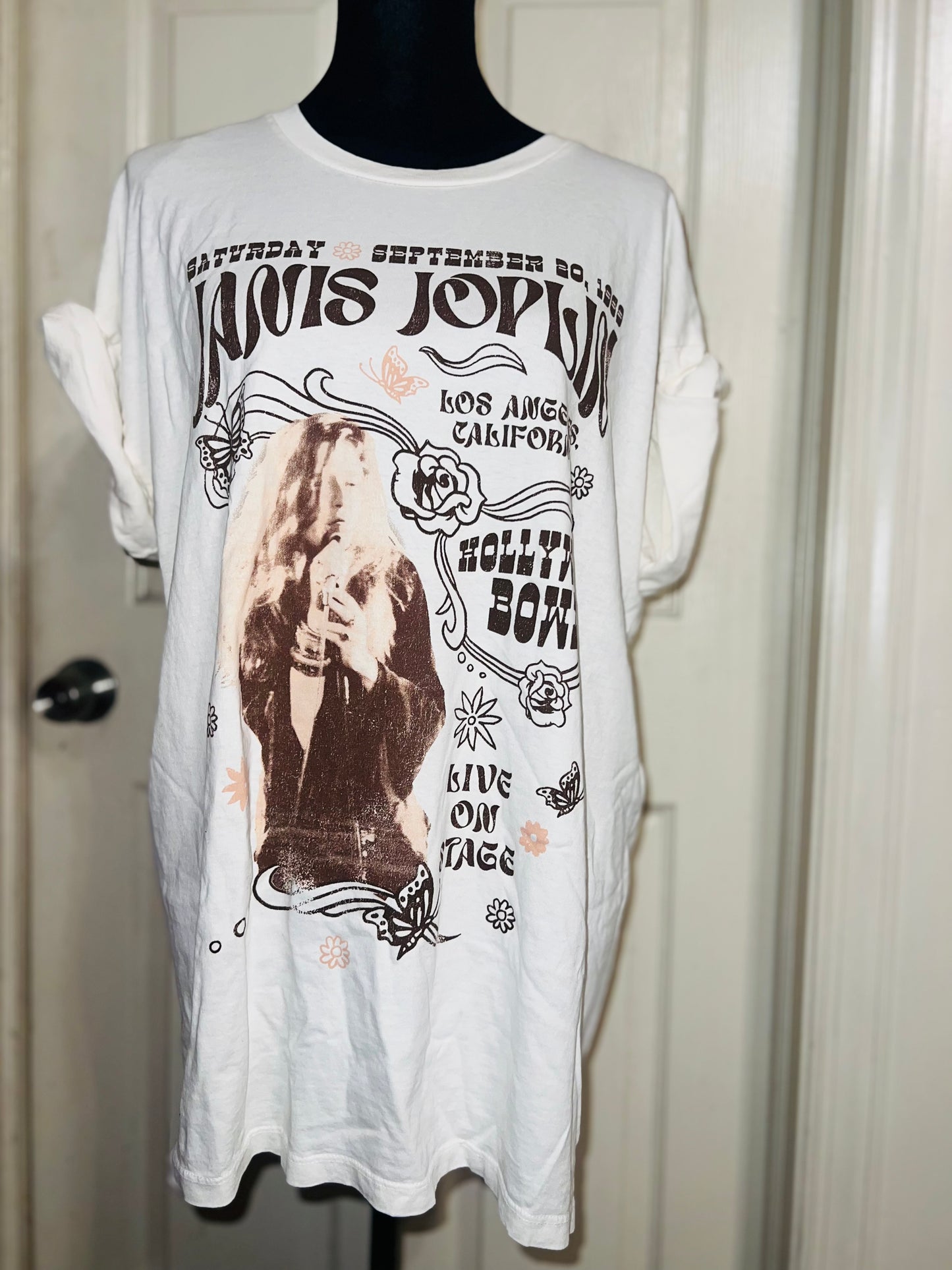 Janis Joplin Oversized Distressed Tee