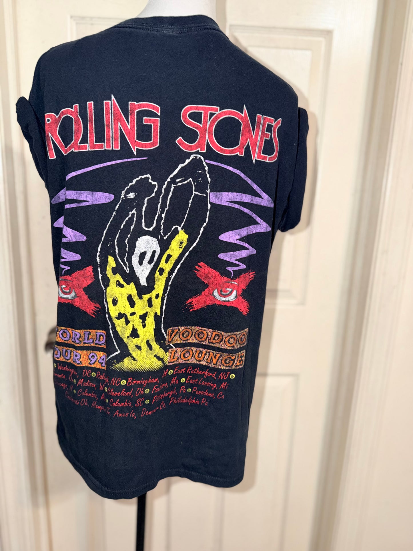 The Rolling Stones Double Sided Voodoo Oversized Distressed Tee