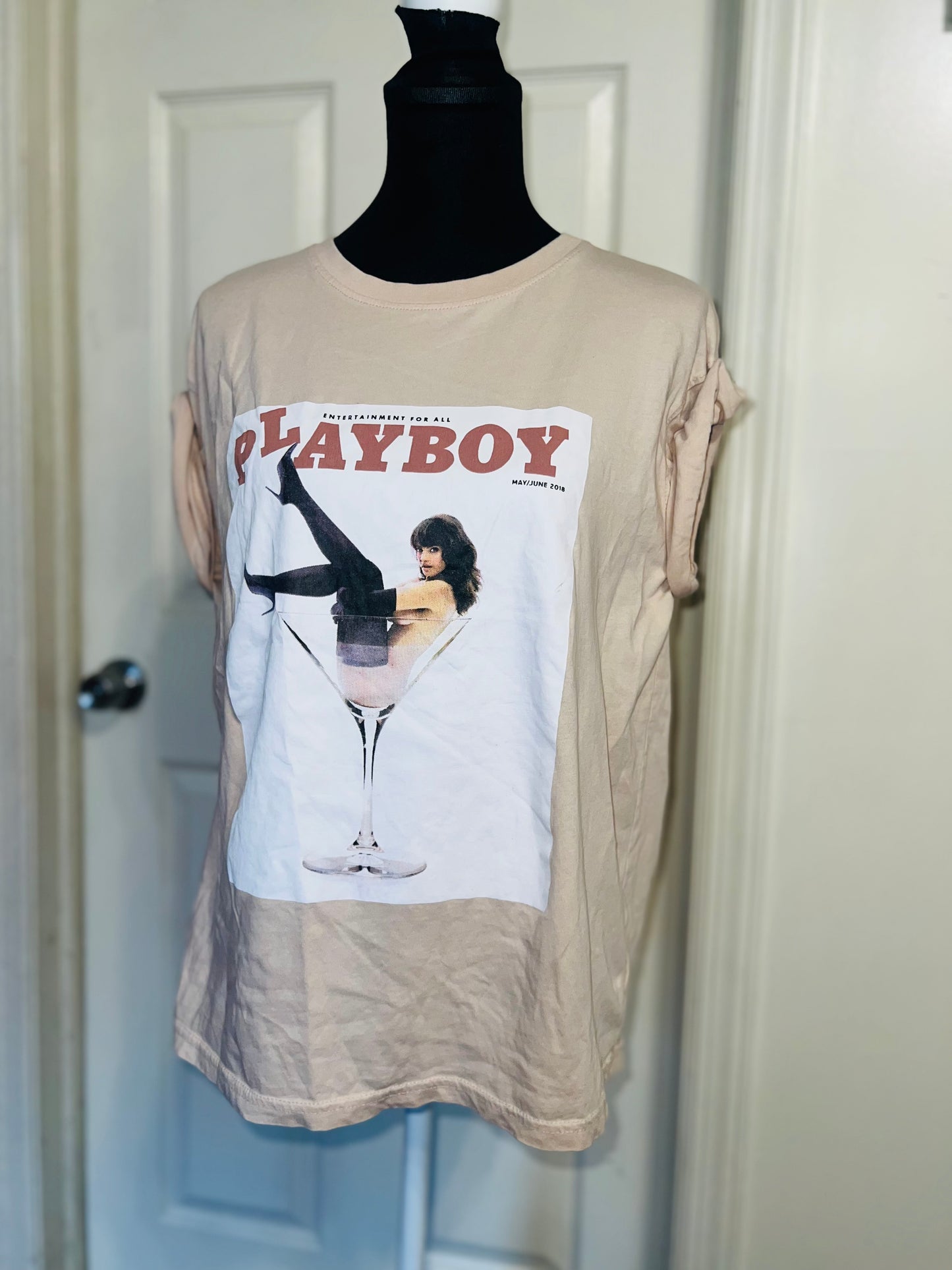 Playboy Oversized Distressed Tee