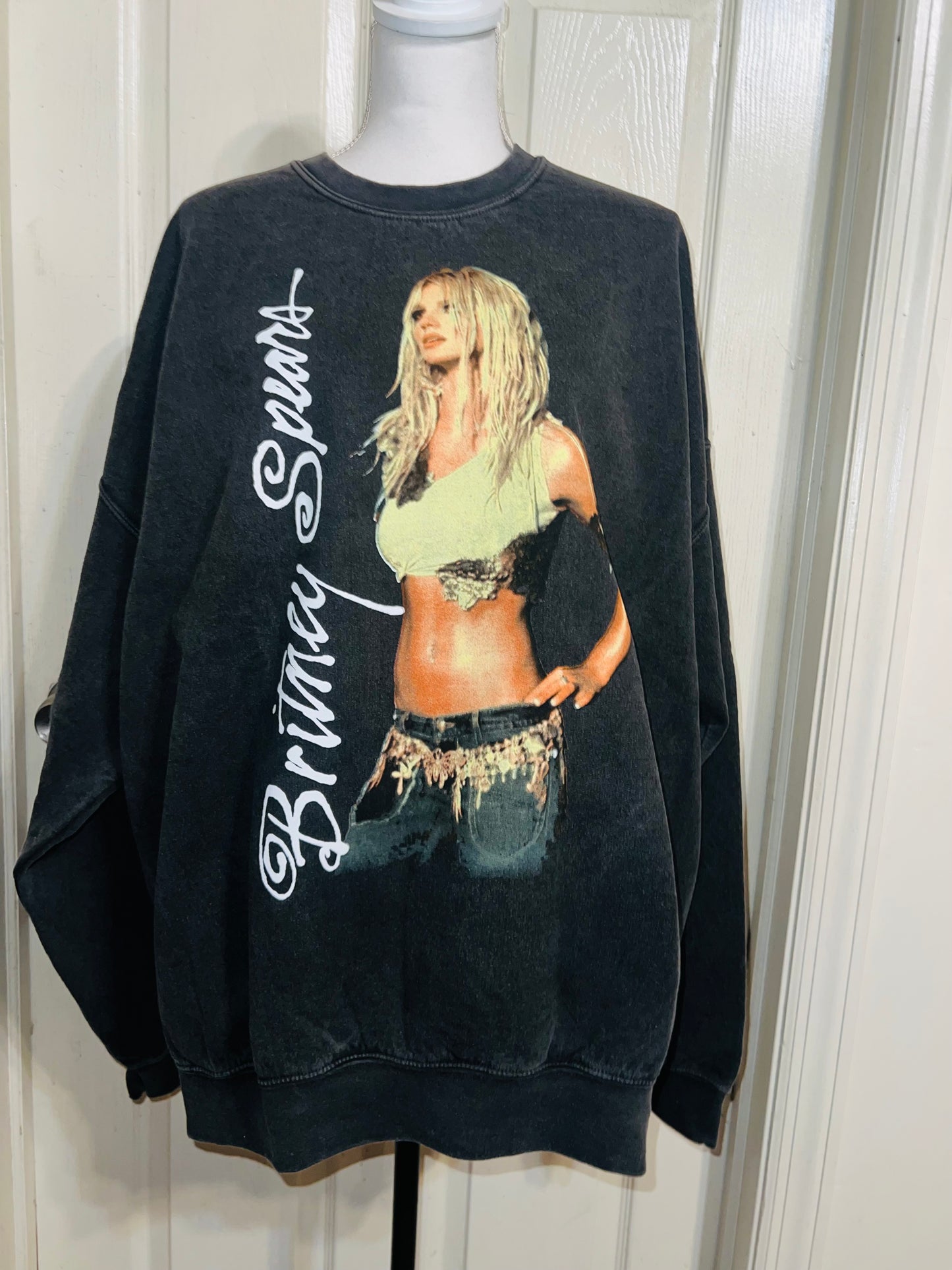 Britney Spears Oversized Distressed Sweatshirt