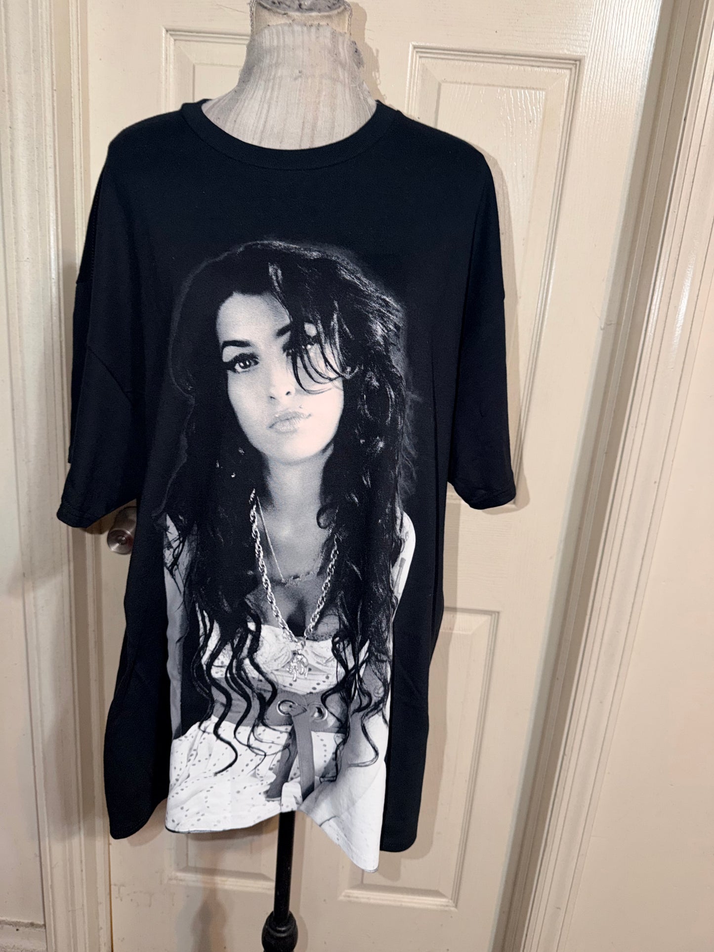 Amy Winehouse Double Sided Oversized Distressed Tee