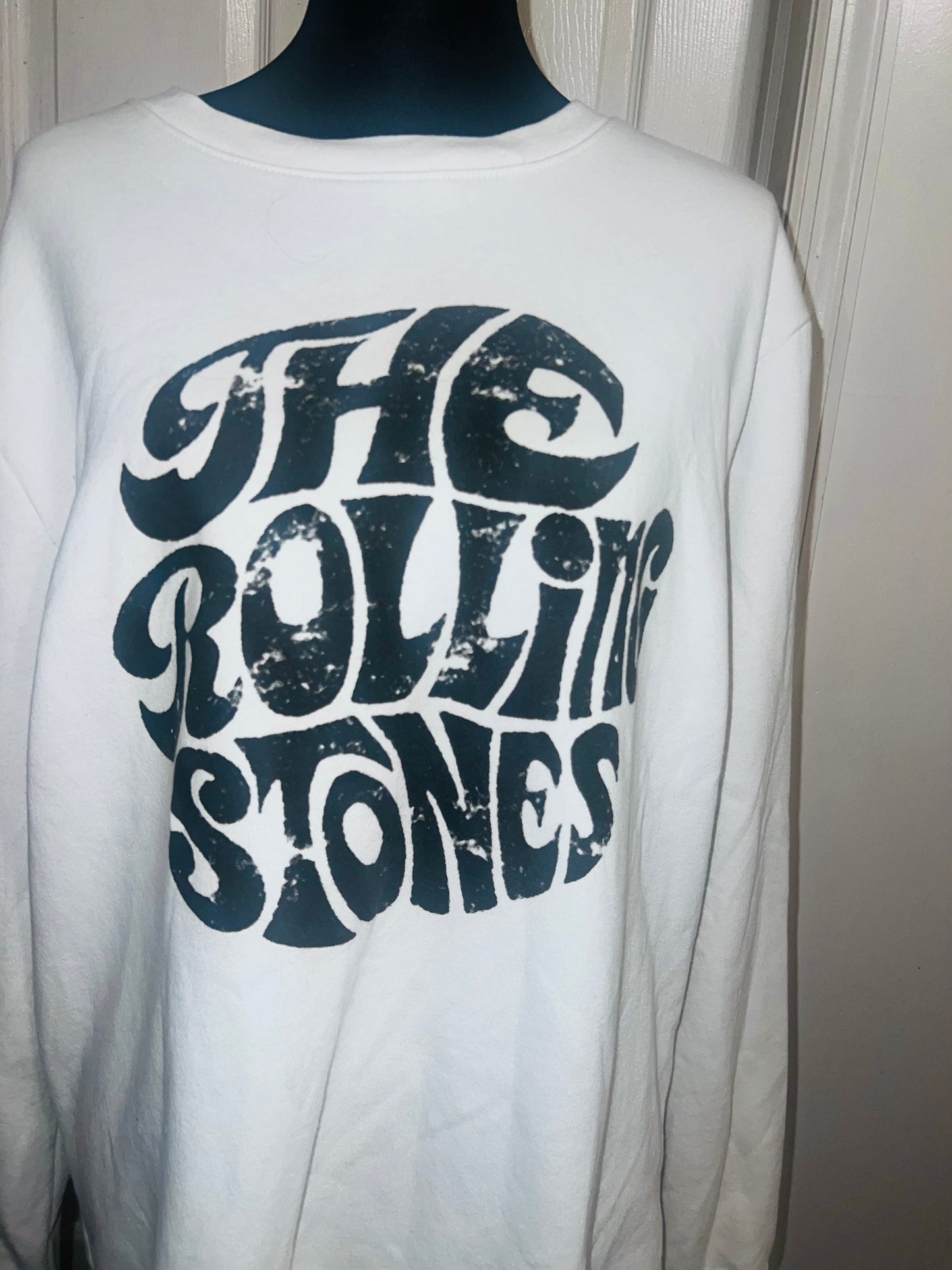 The Rolling Stones Oversized Distressed Sweatshirt