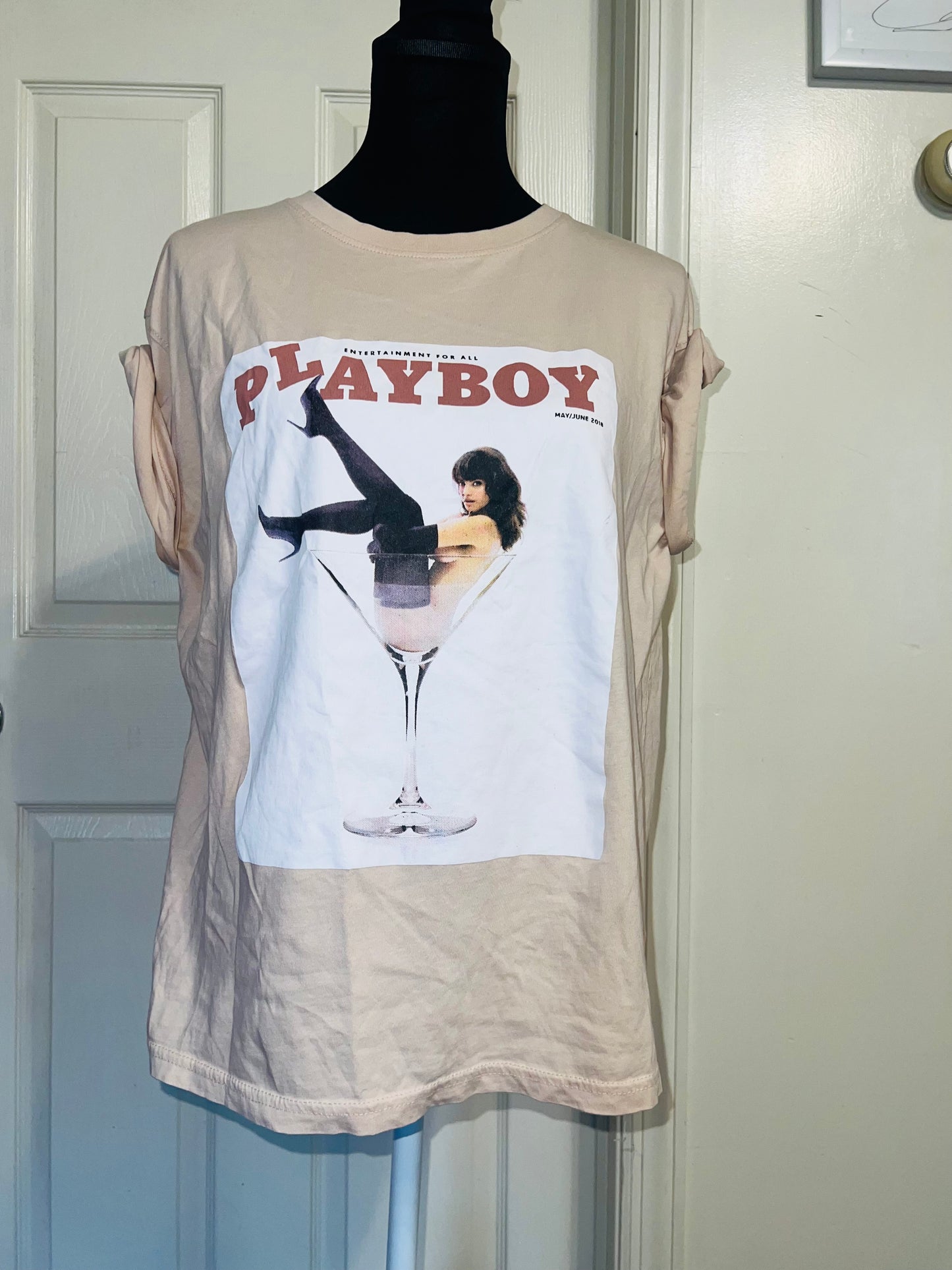 Playboy Oversized Distressed Tee