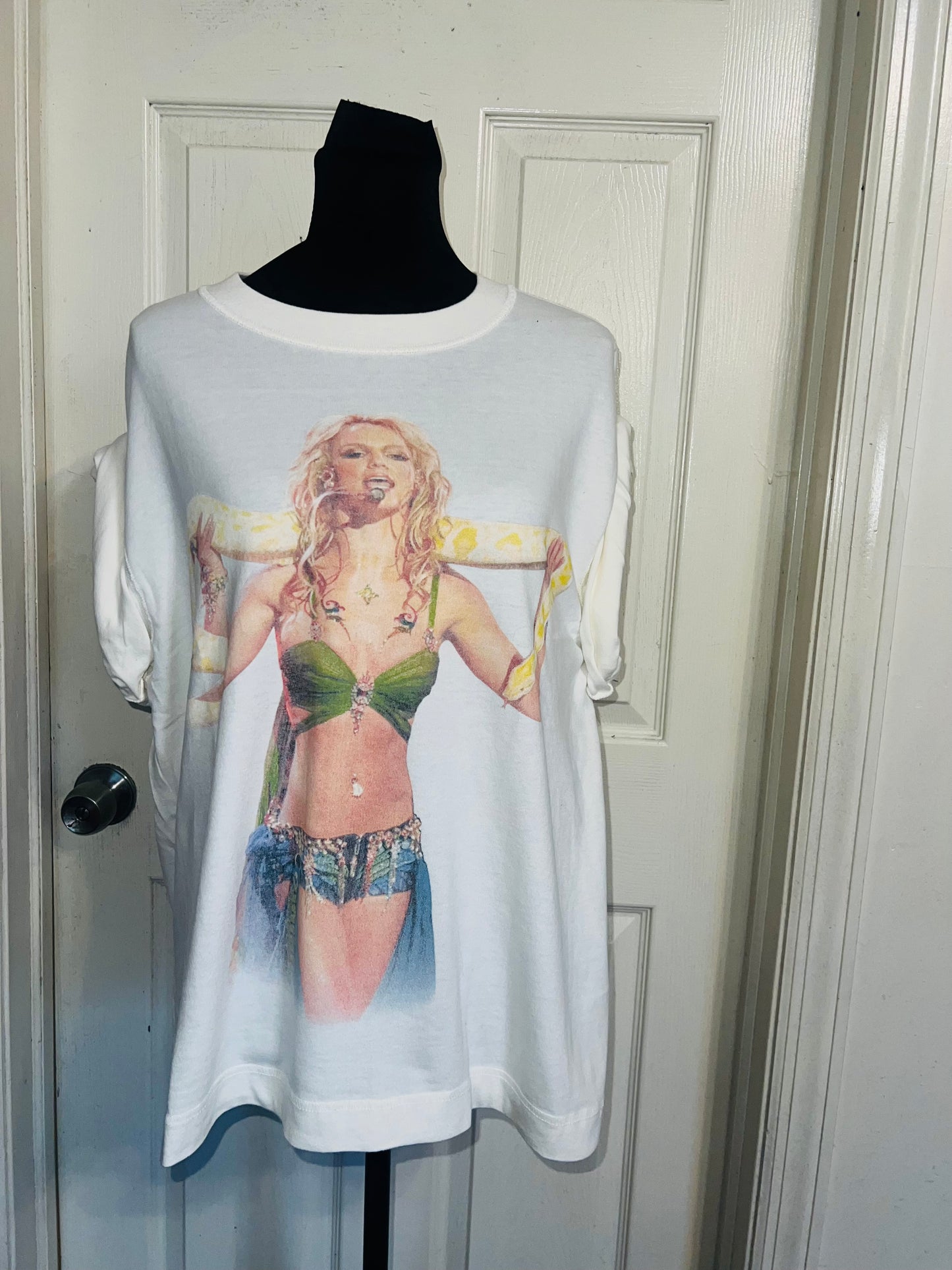 Britney Spears Oversized Distressed Tee