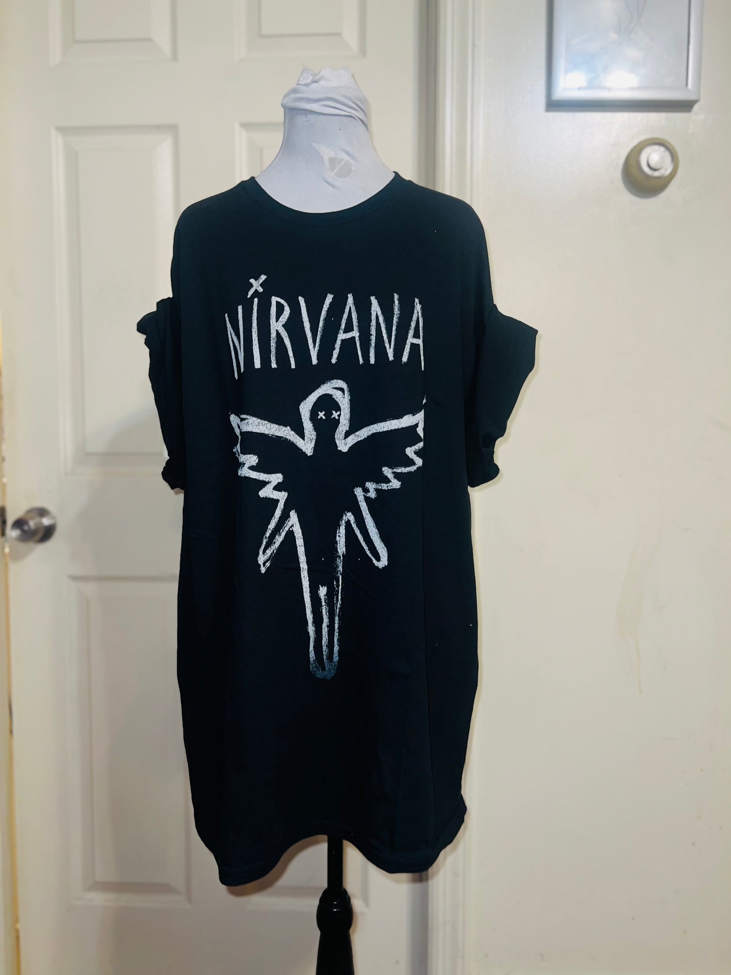 Nirvana Oversized Distressed Tee