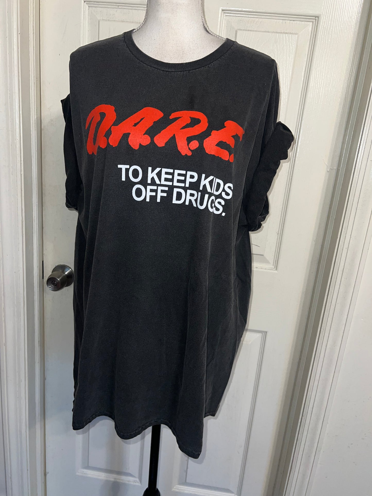 D.A.R.E. Oversized Distressed Tee