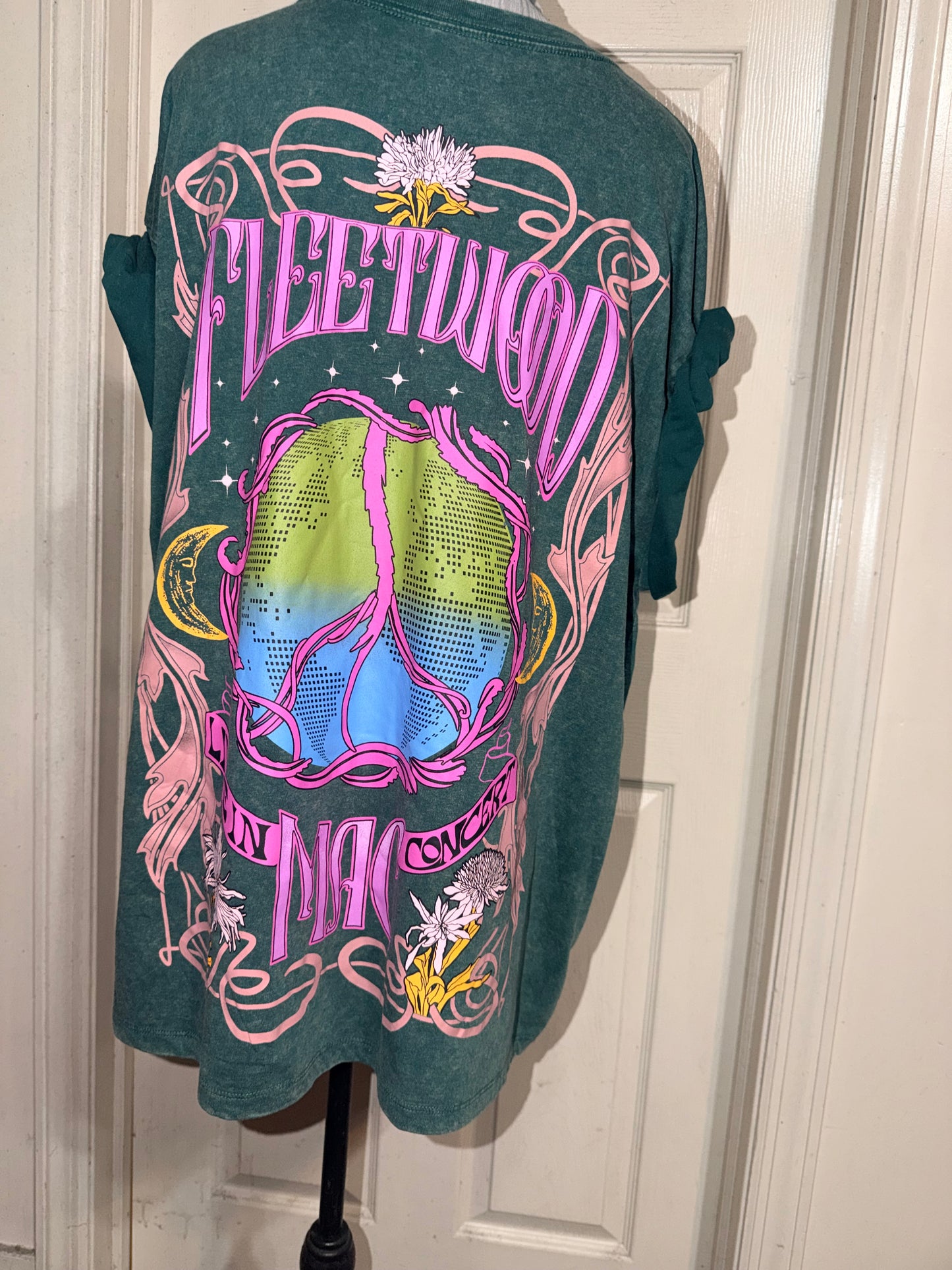 Fleetwood Mac Double Sided Oversized Distressed Tee