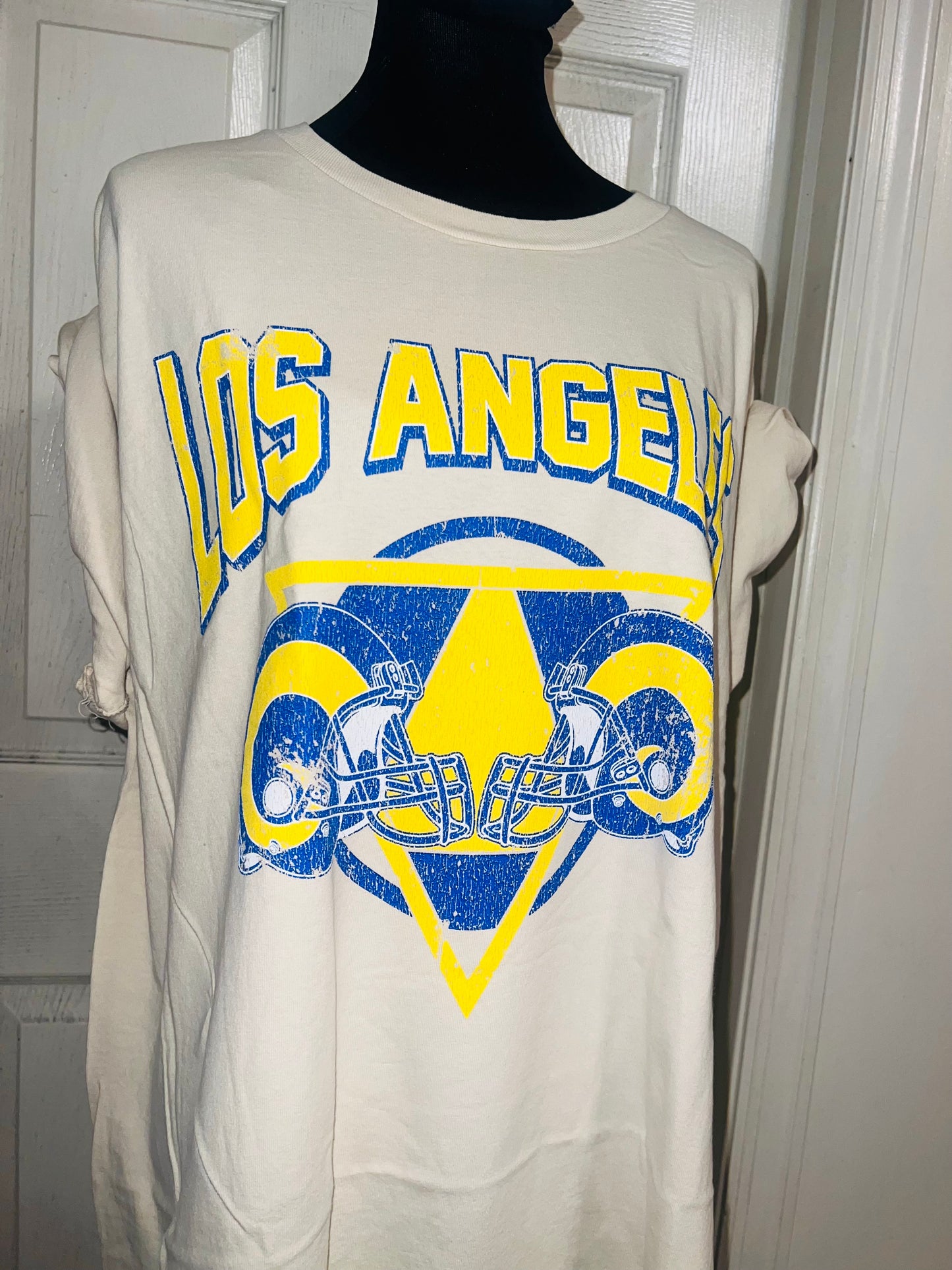 Los Angeles Chargers Oversized Distressed Tee