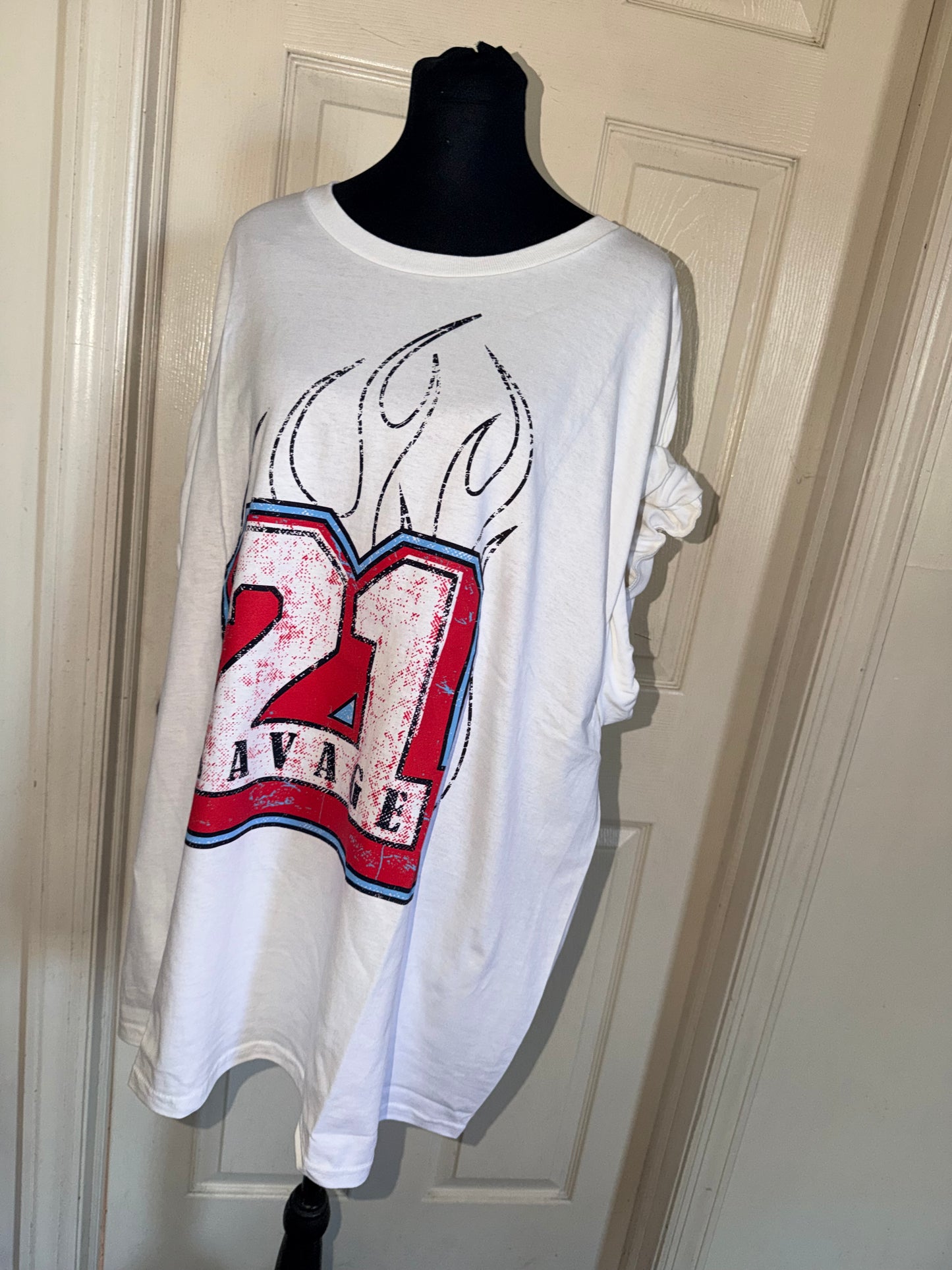 21 Savage Oversized Distressed Tee